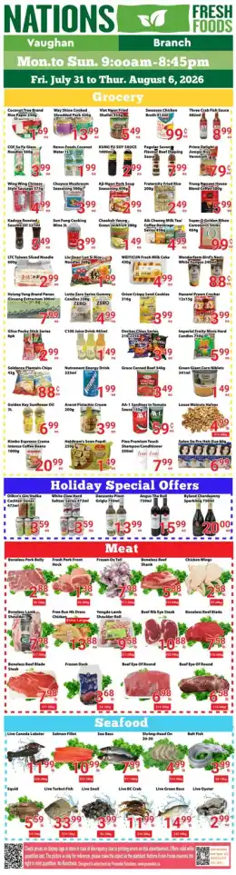 Nations Fresh Foods Indexed Weekly