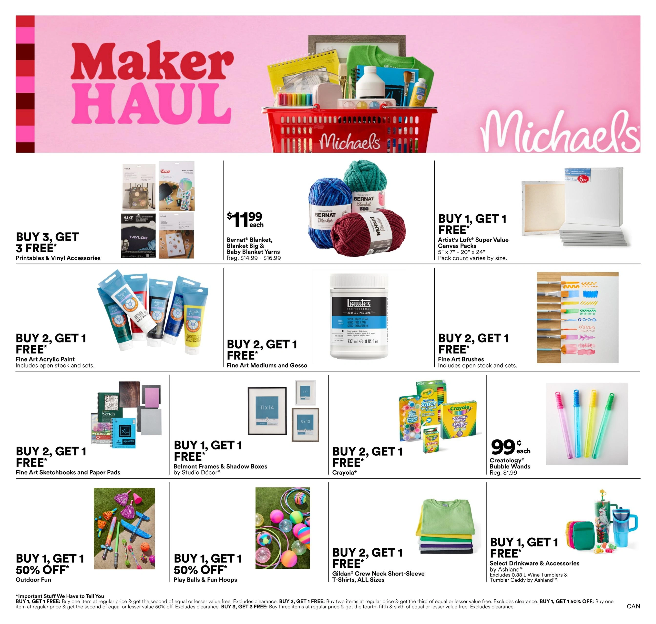 Michaels Canada flyer page 1