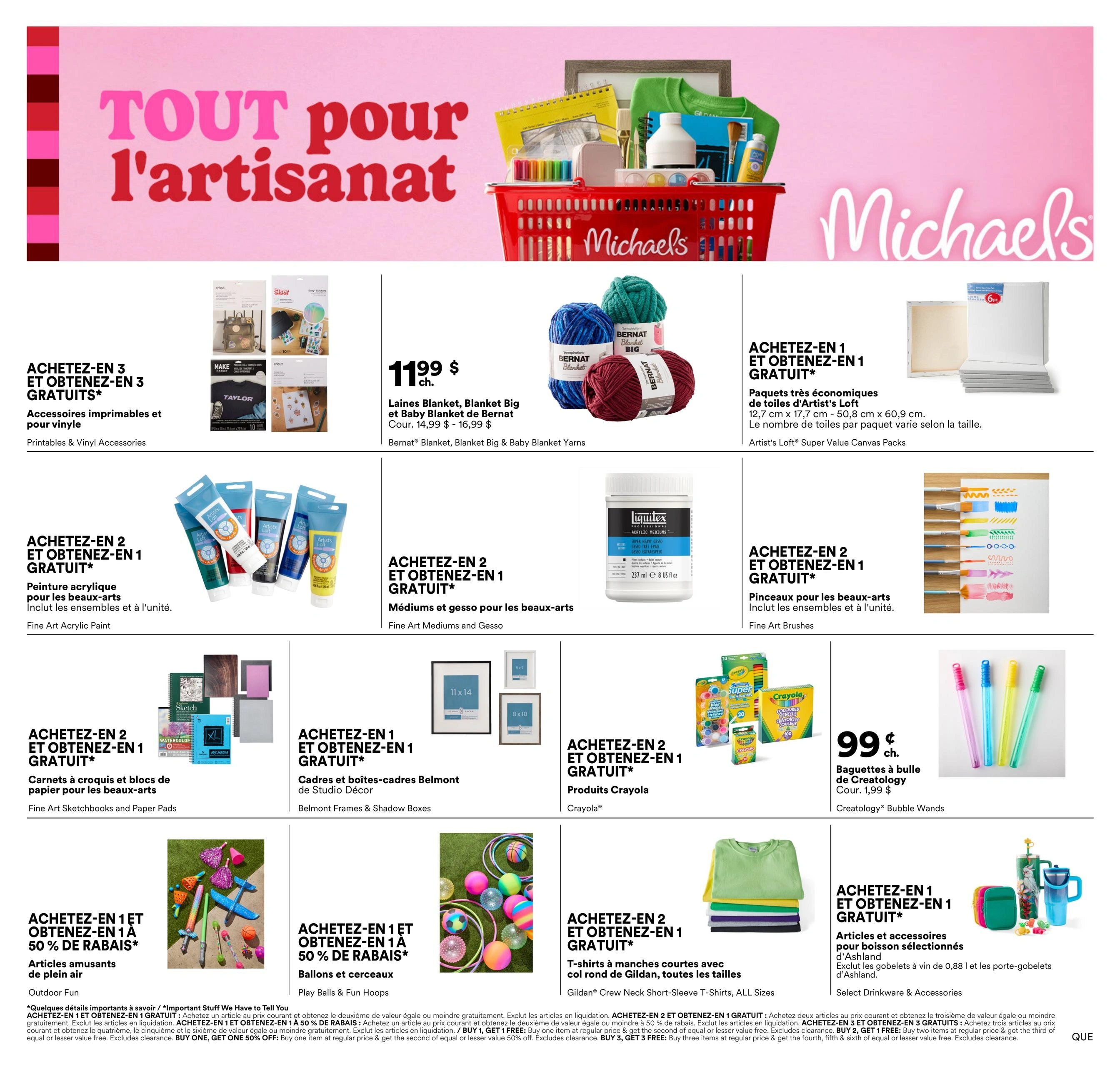 Michaels Canada flyer page 1