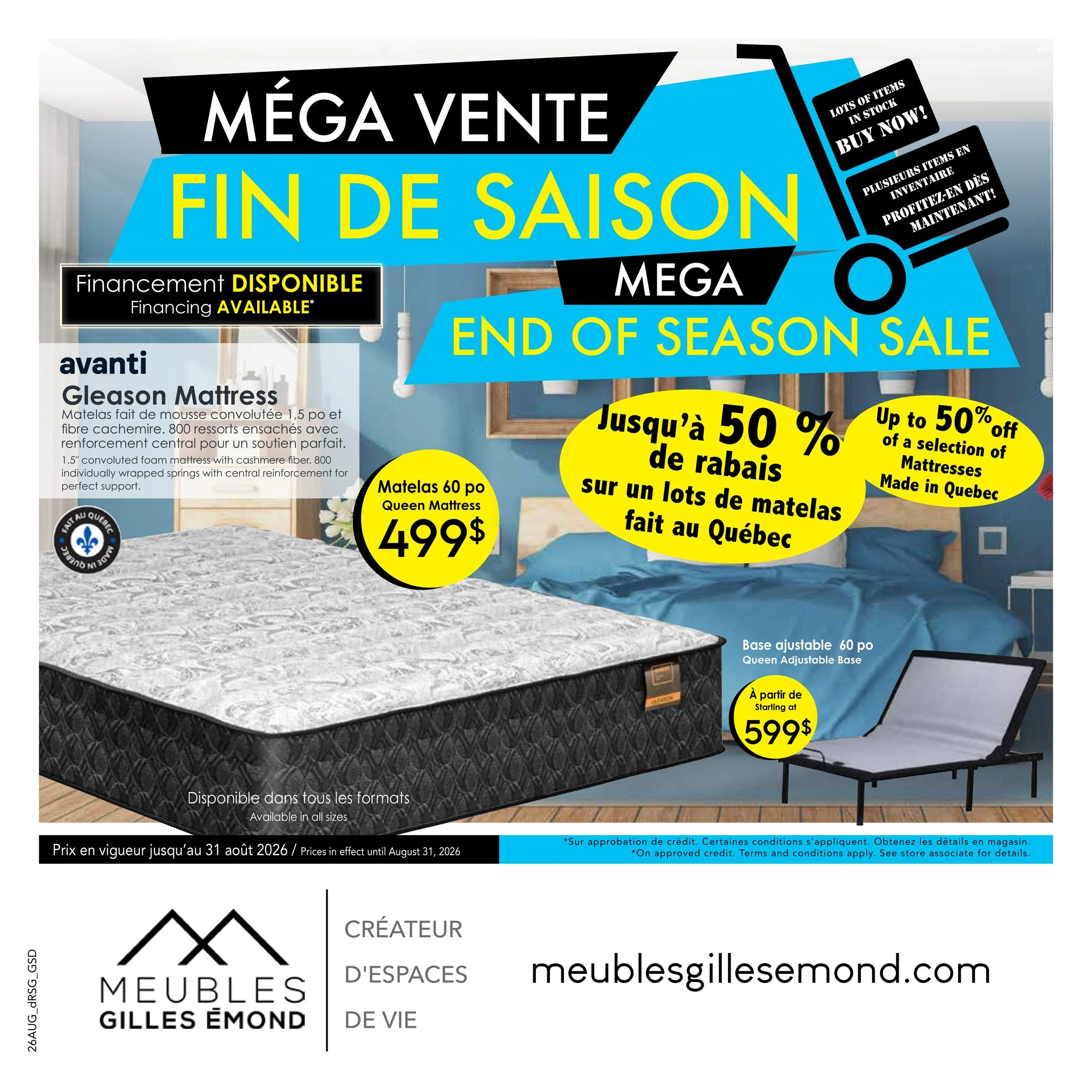 Meubles Gilles Emond flyer page 1