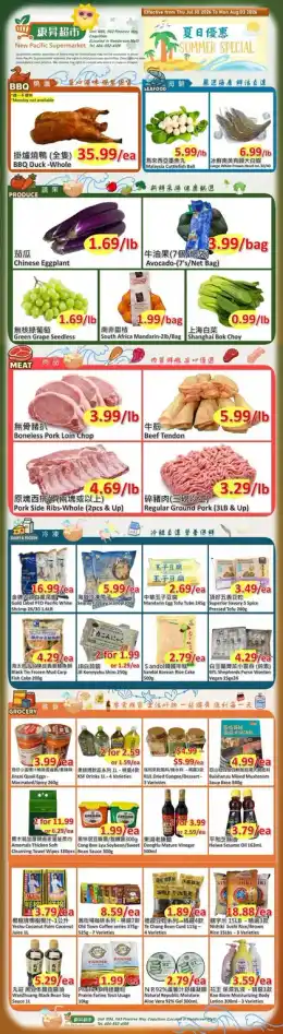 New Pacific Supermarket Indexed Weekly