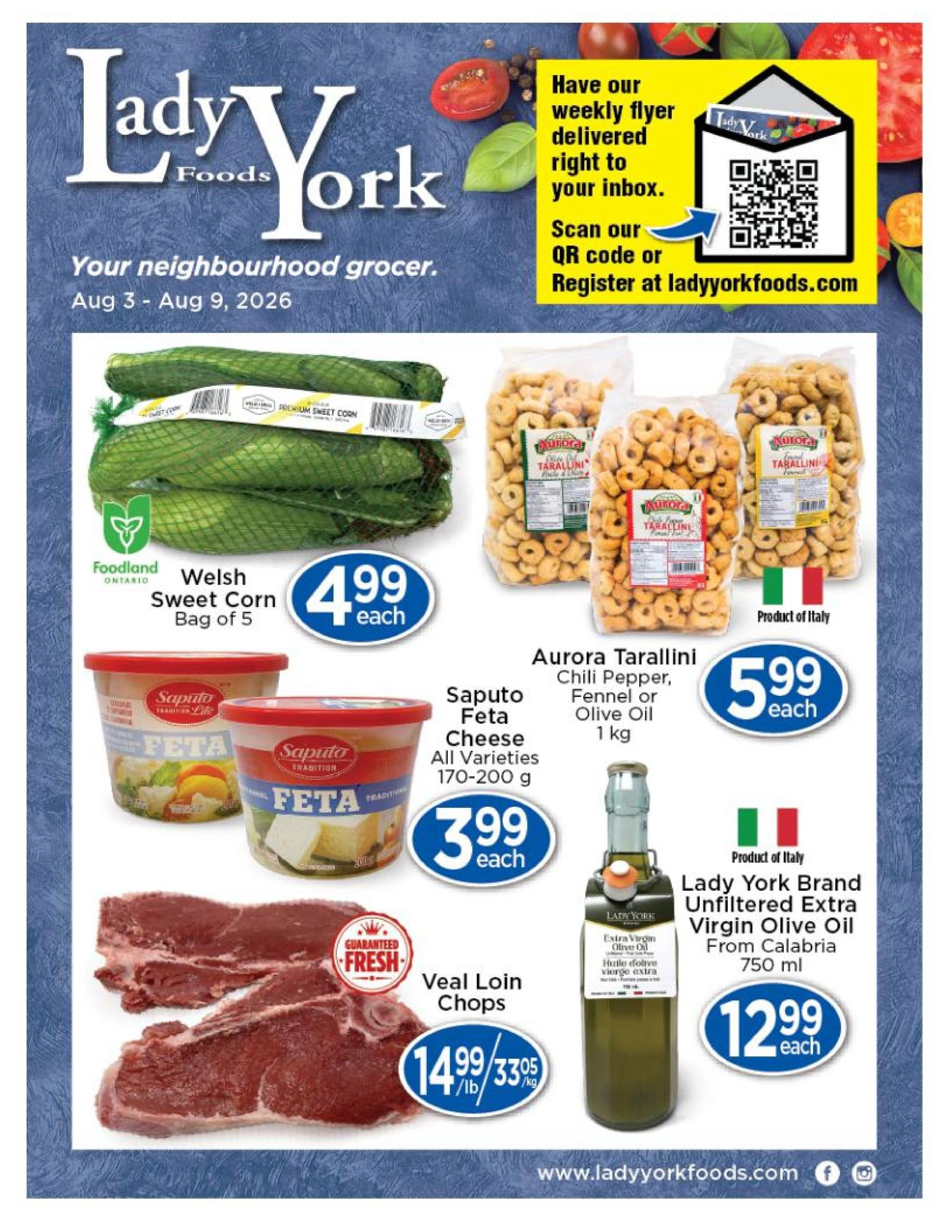 Lady York Foods flyer page 1