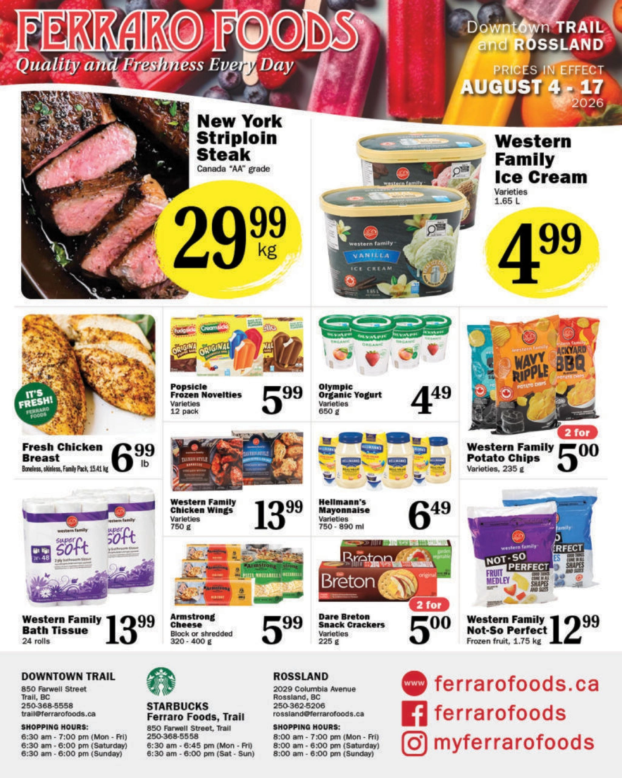 Ferraro Foods flyer page 1