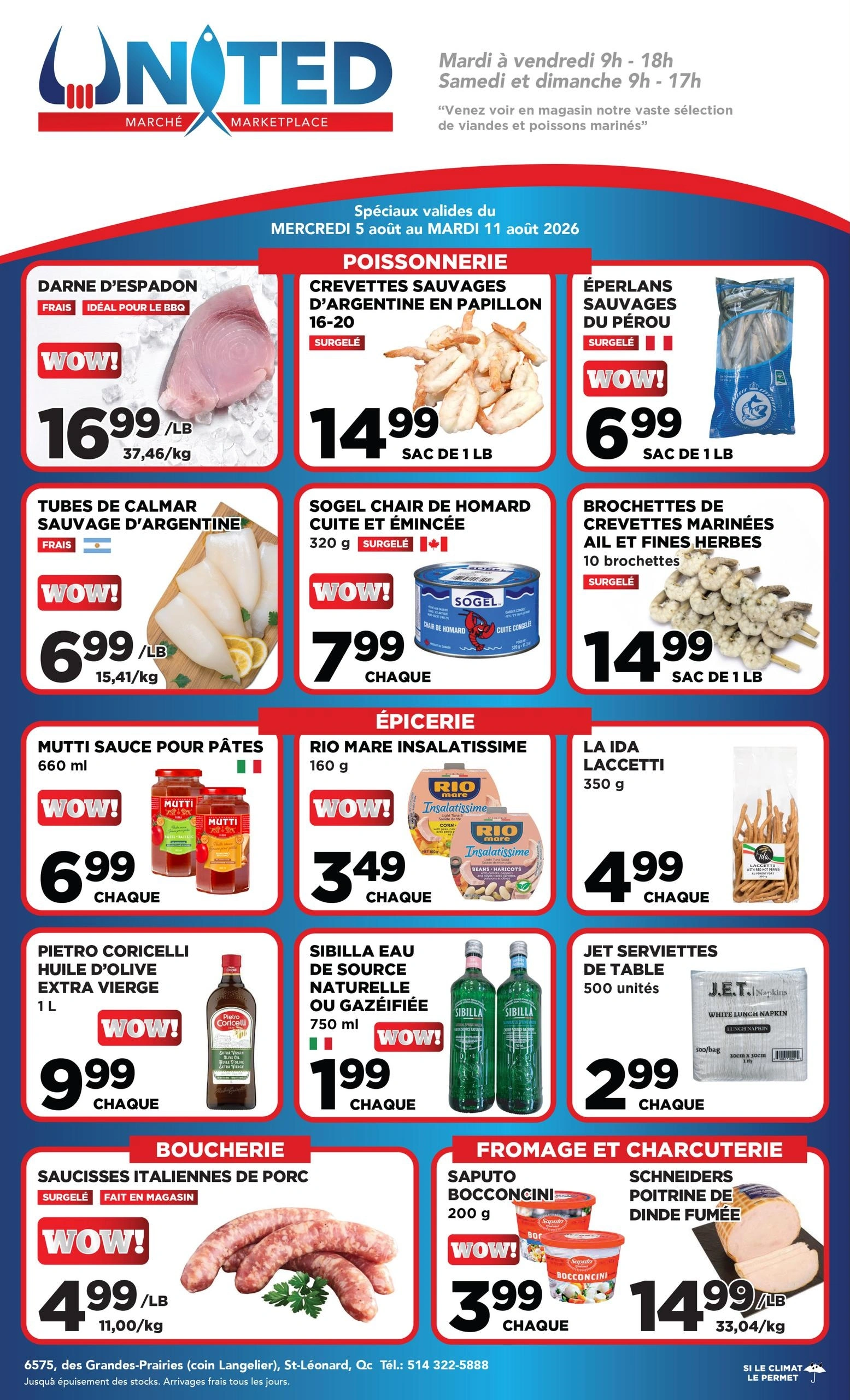 United Seafood flyer page 1
