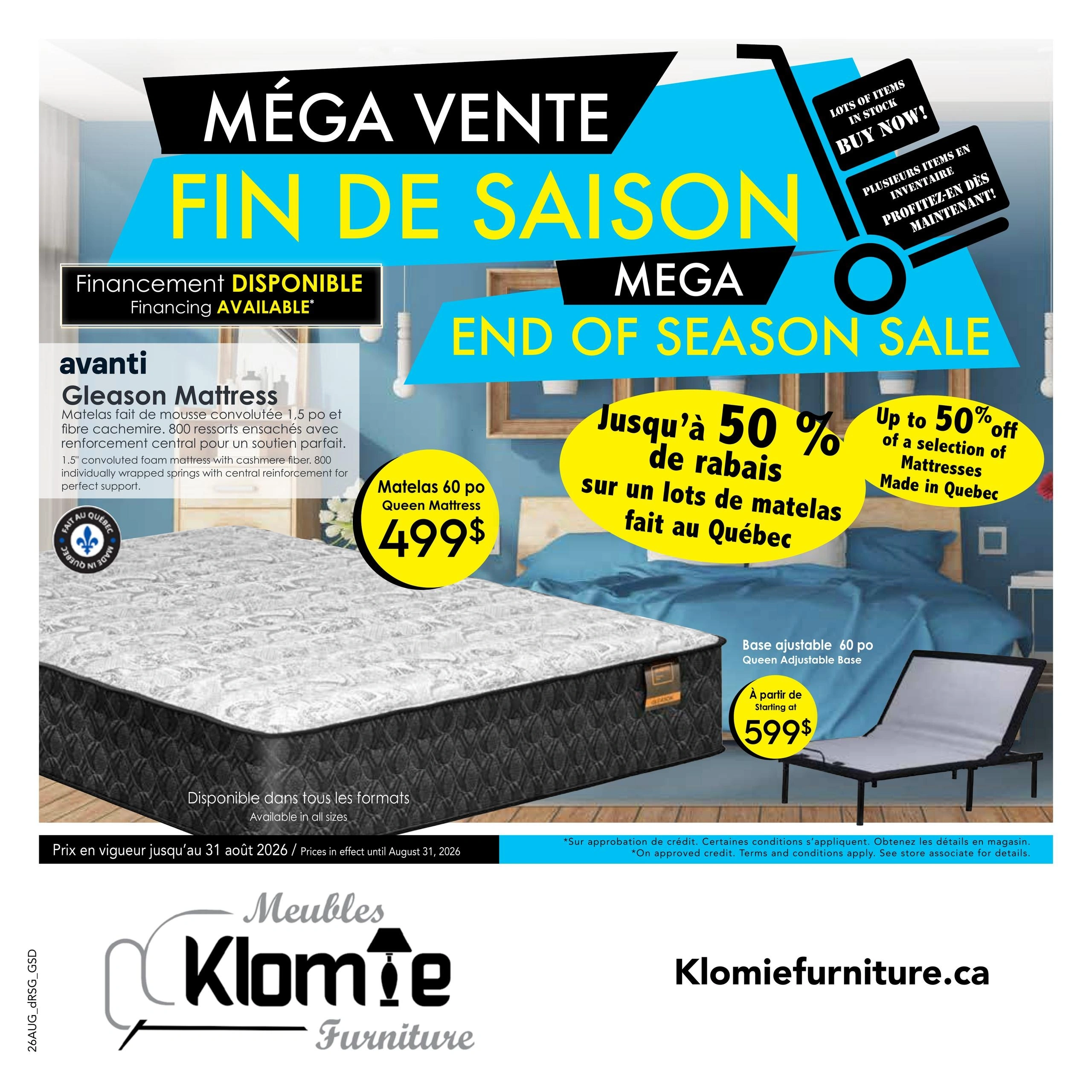 Meubles Klomie Furniture flyer page 1