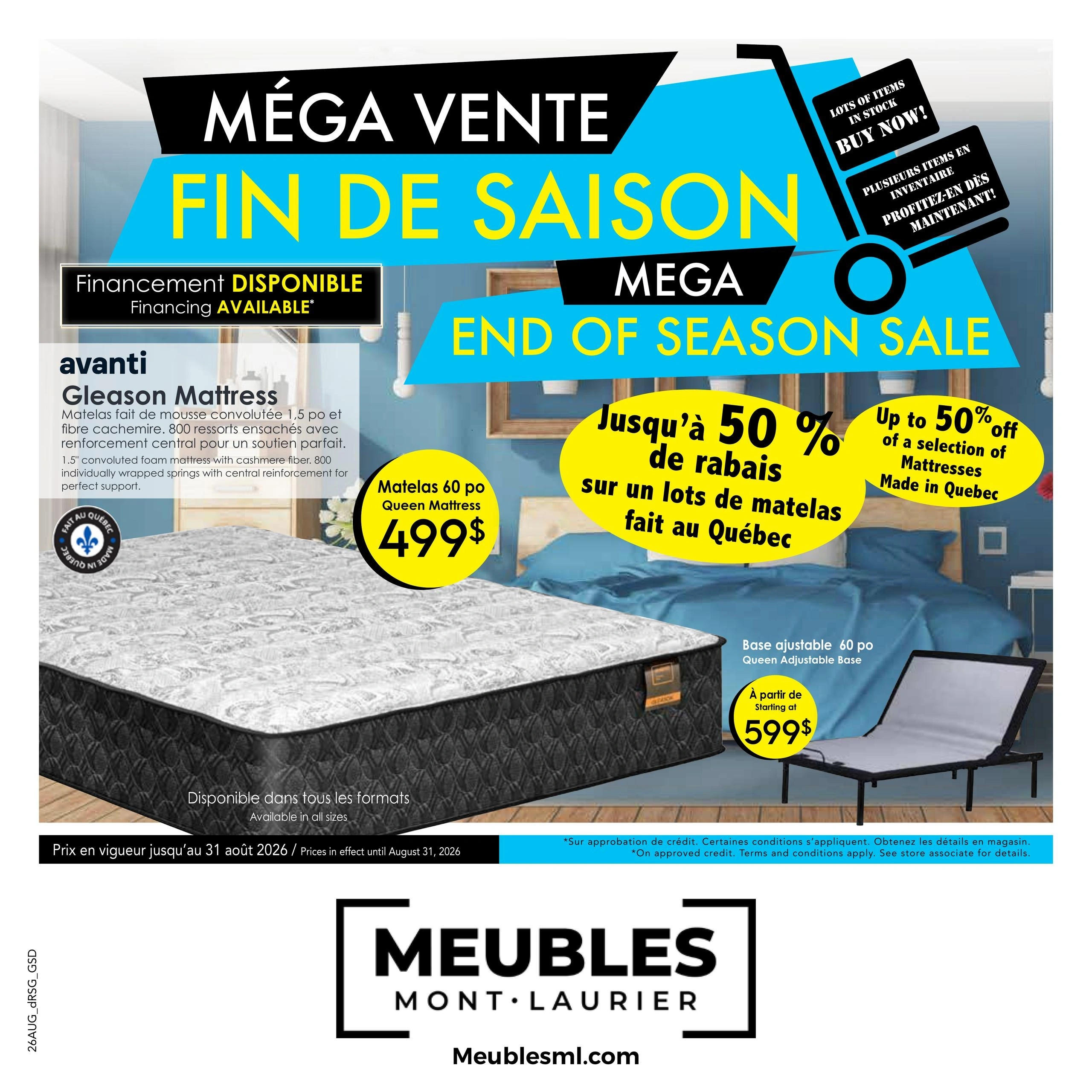 Les Meubles de Mont-Laurier flyer page 1