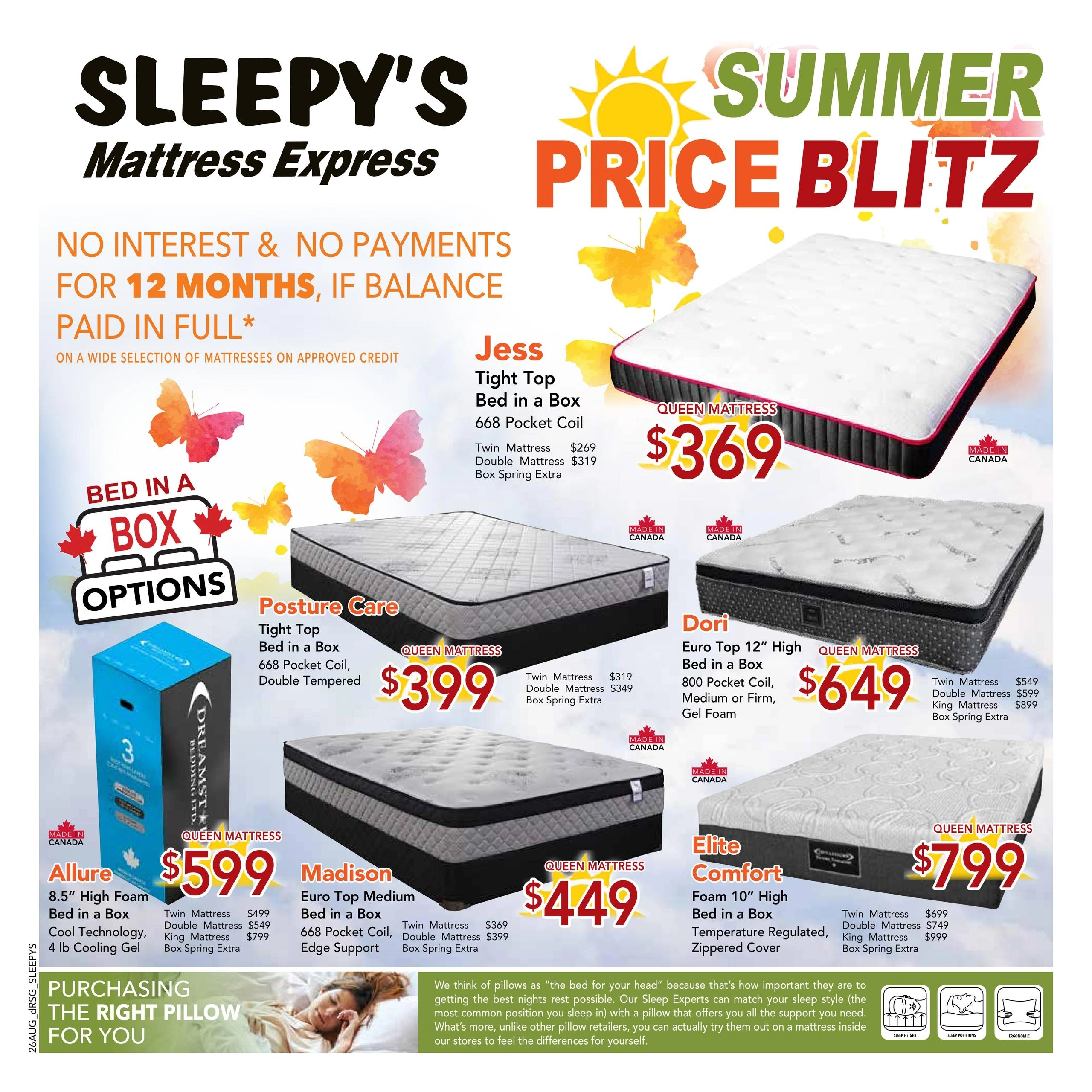 Sleepy's Mattress Express flyer page 1