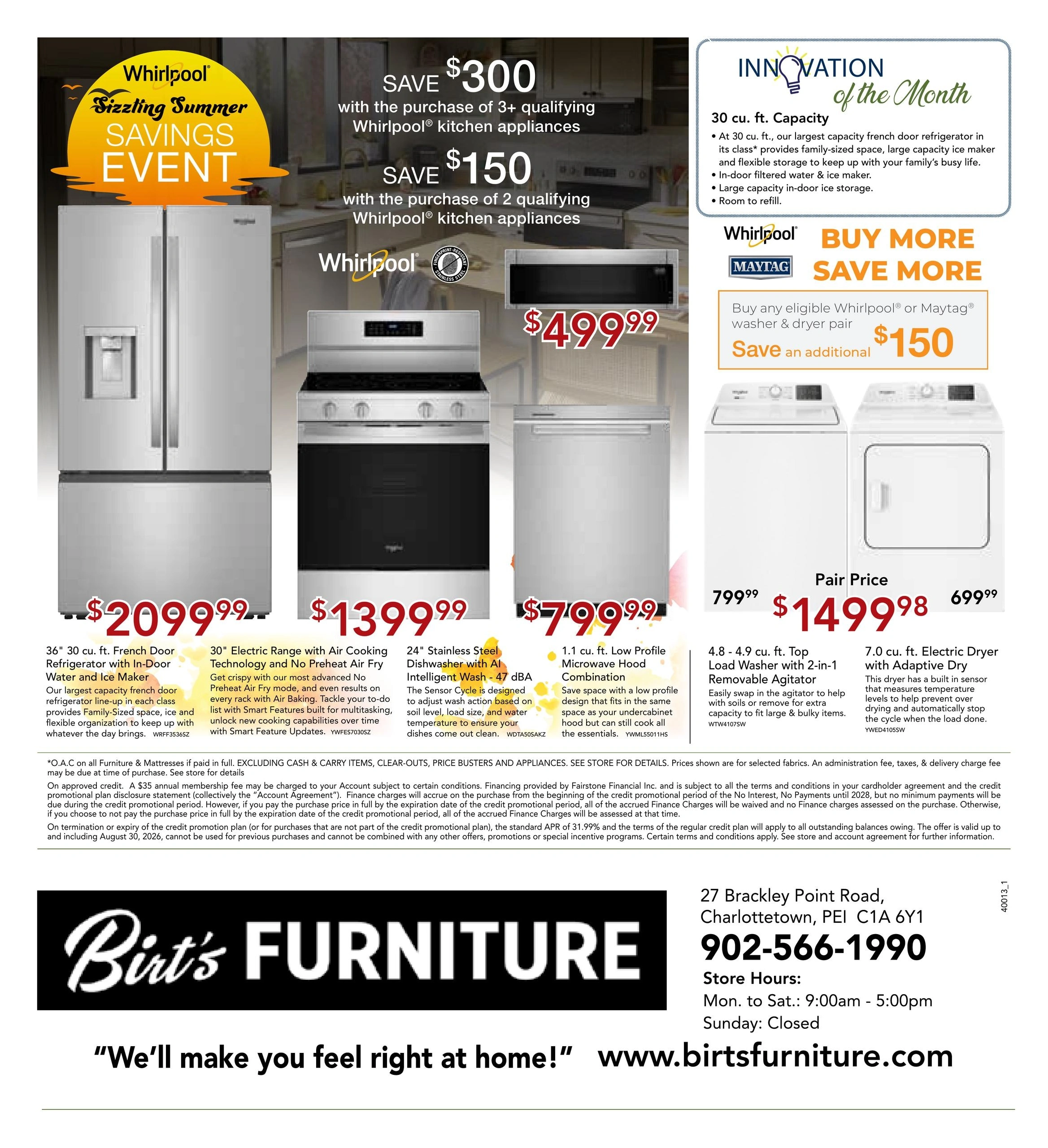 Birt's Furniture & Appliance flyer page 8