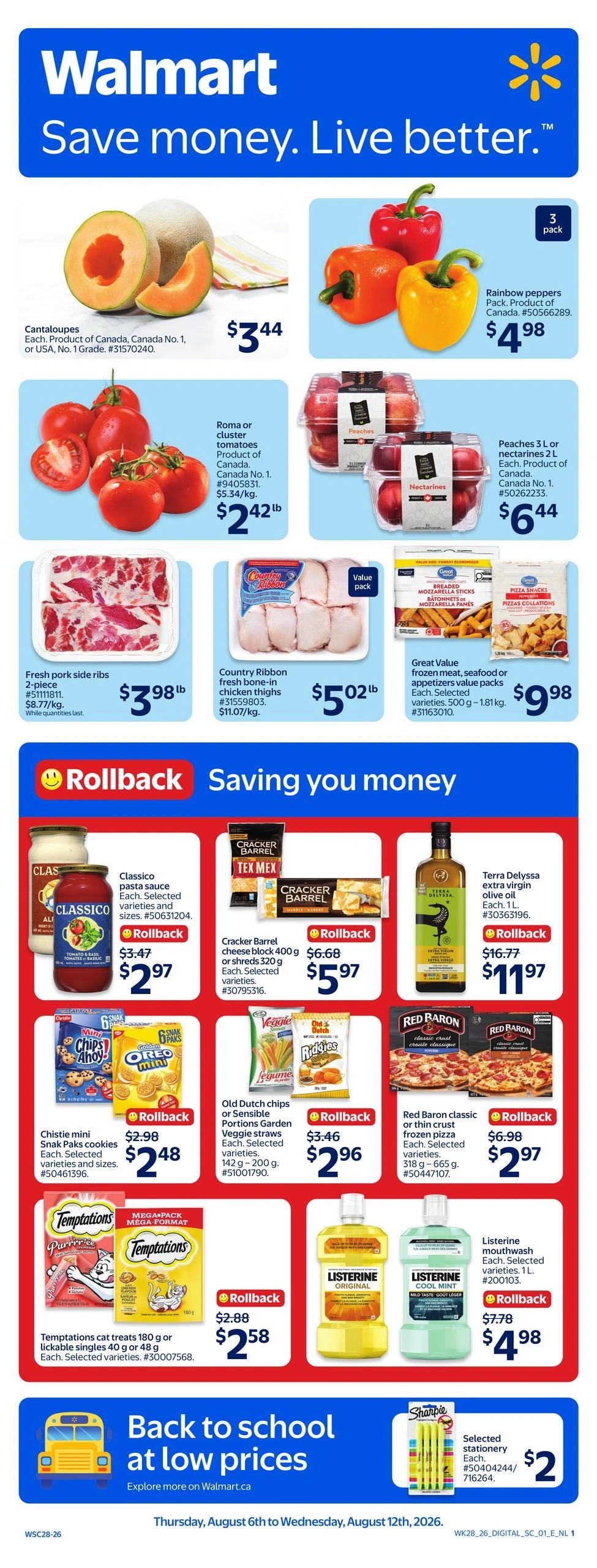 Walmart flyer page 1