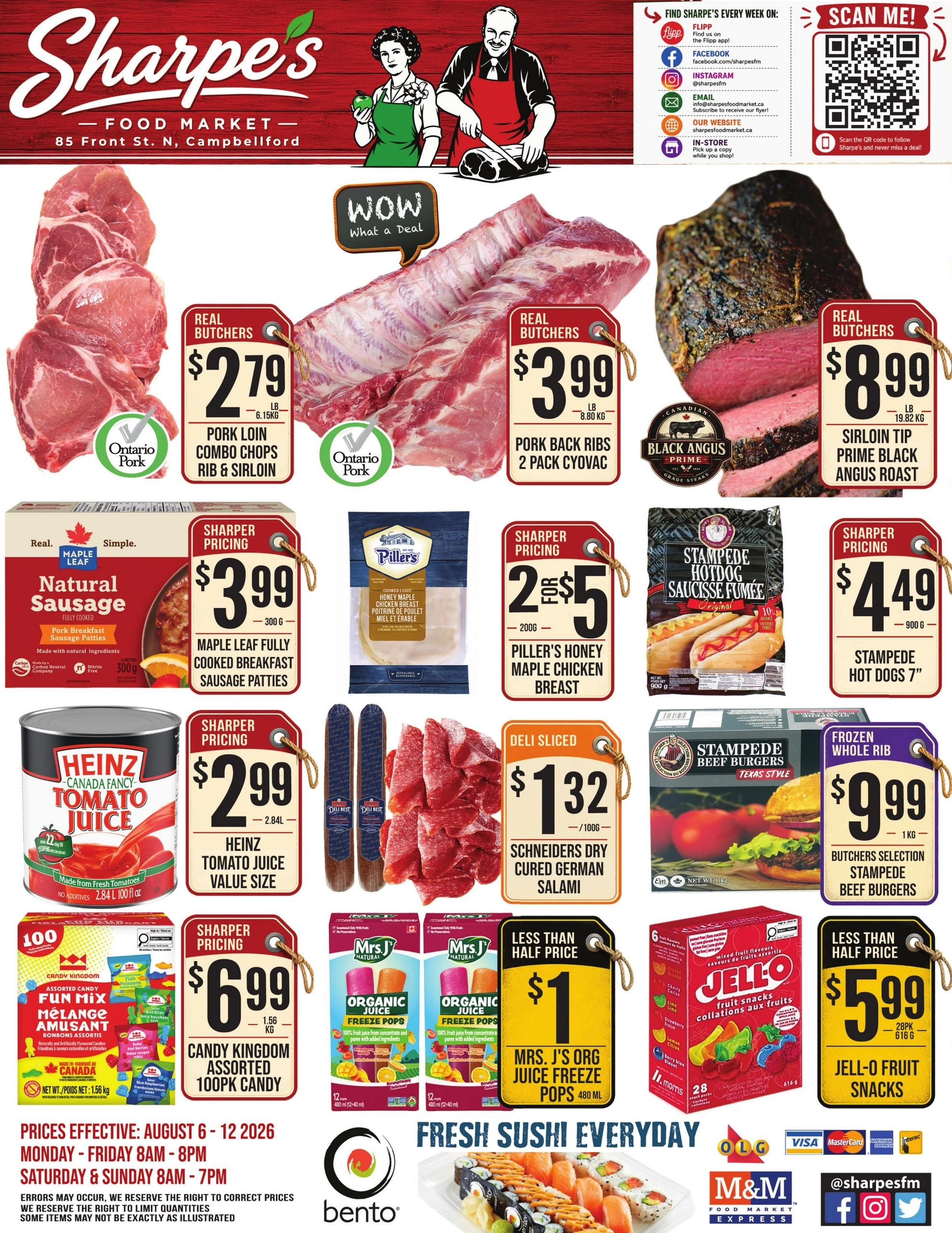 Sharpe's Food Market flyer page 1