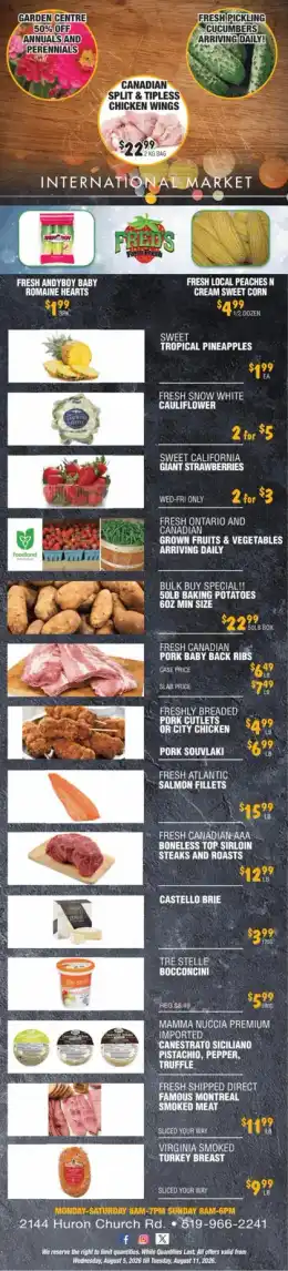 Fred's Farm Fresh Indexed Weekly