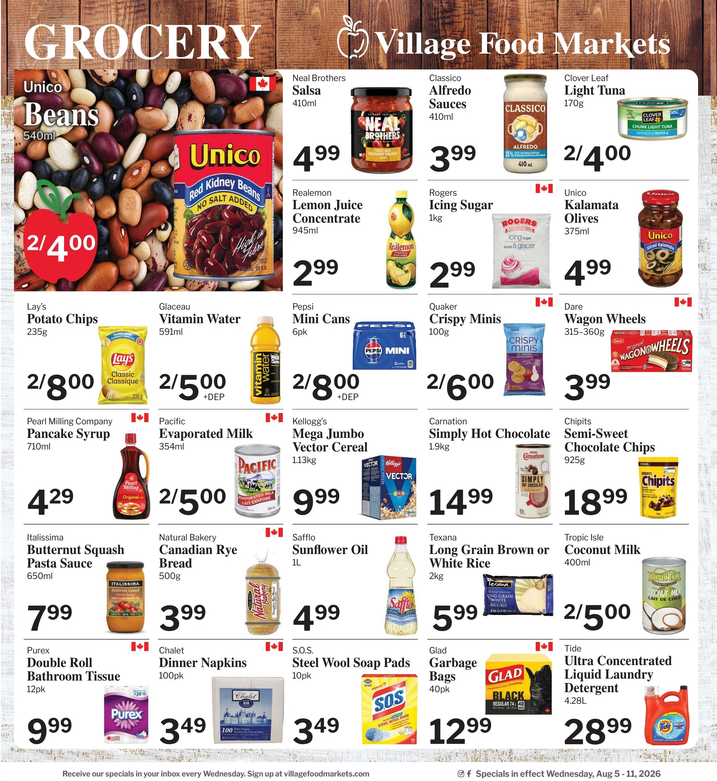 Village Food Markets flyer page 2