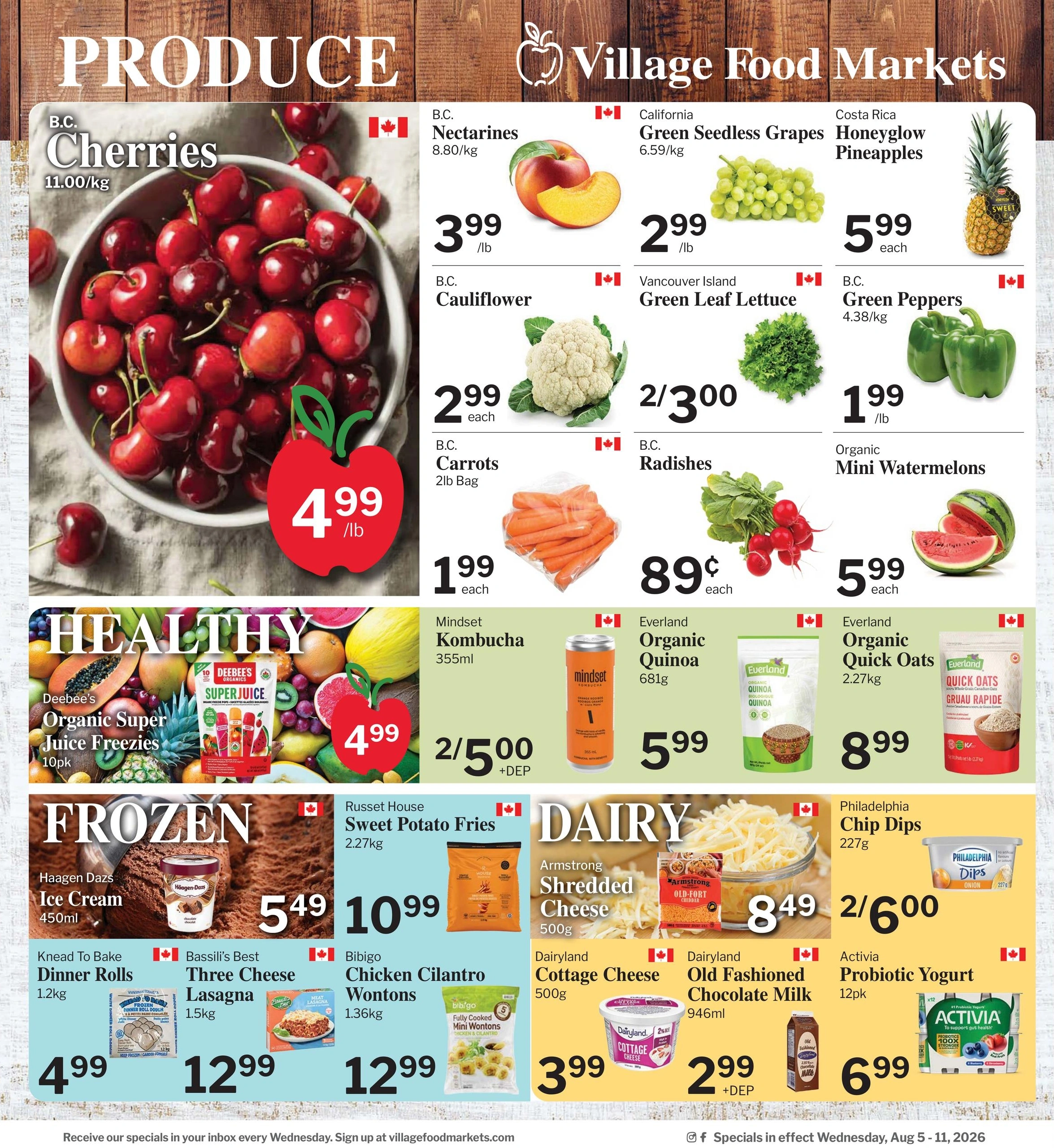 Village Food Markets flyer page 3
