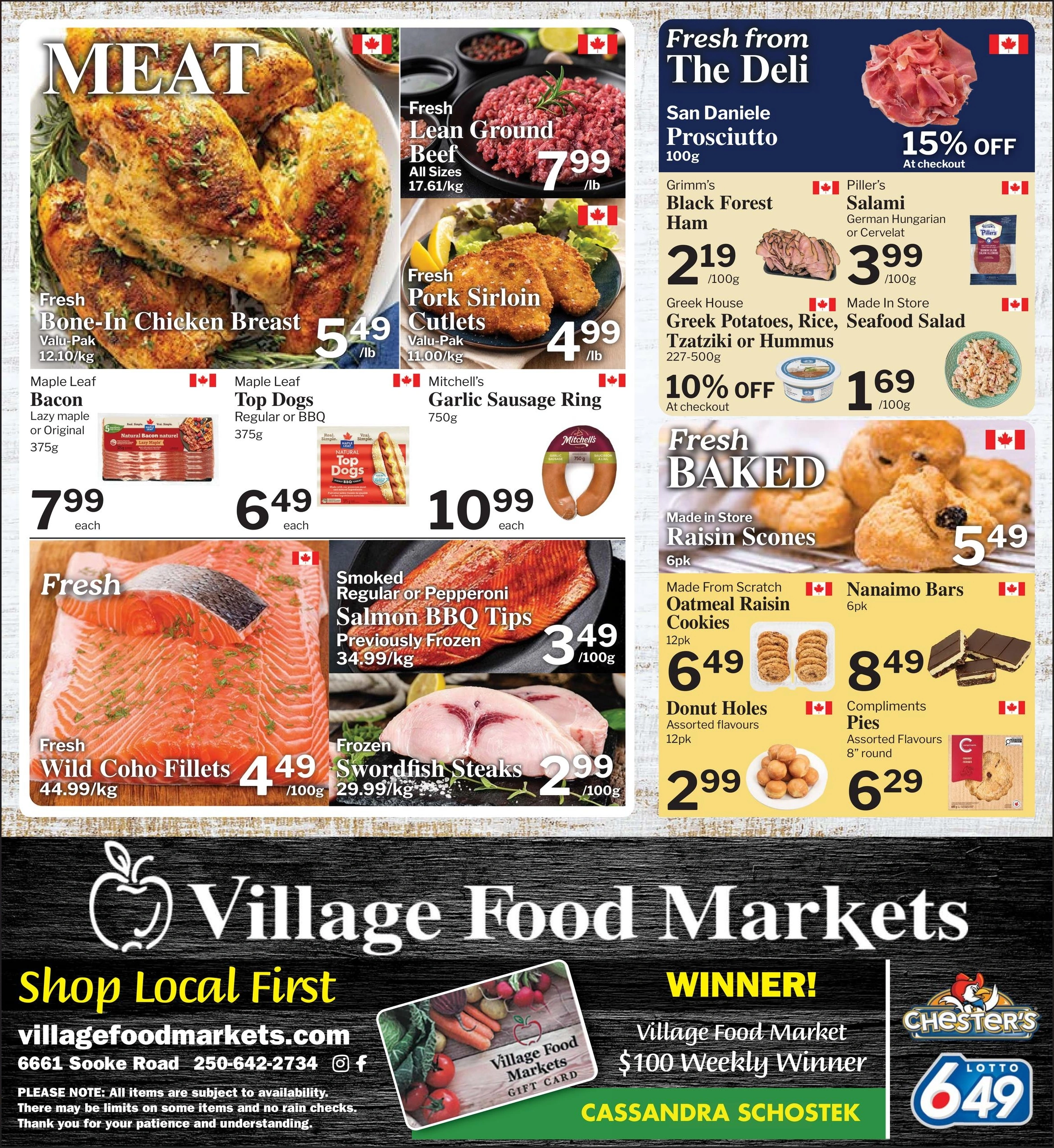 Village Food Markets flyer page 4
