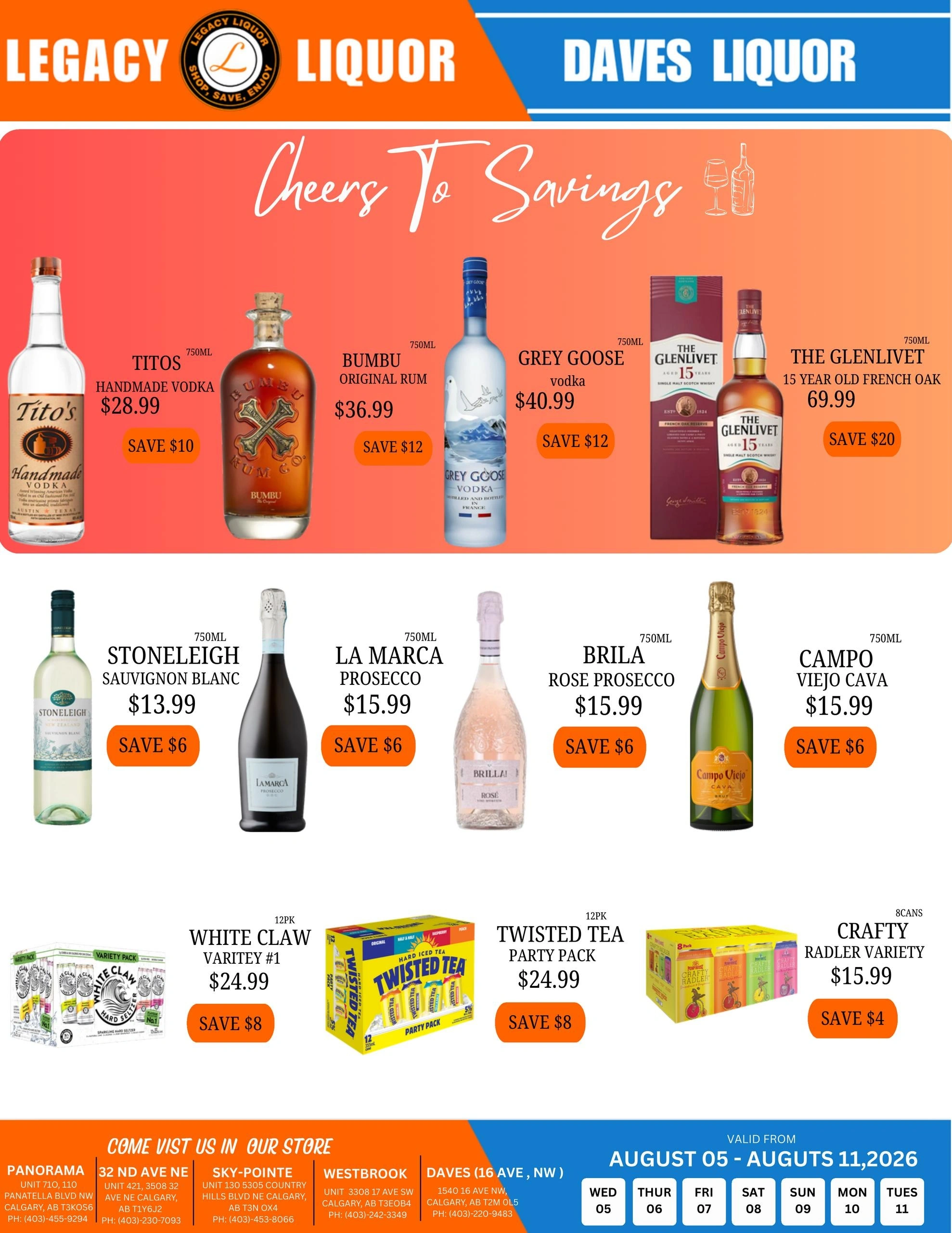 Legacy Liquor flyer page 1
