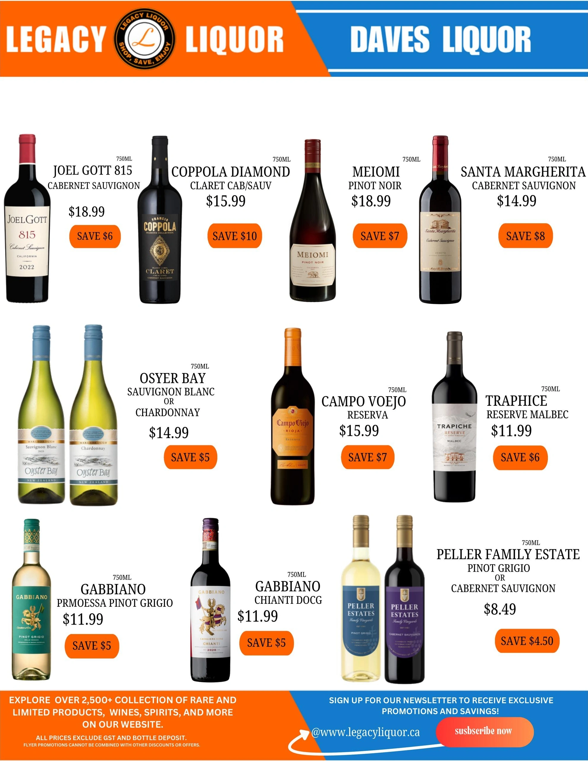 Legacy Liquor flyer page 3