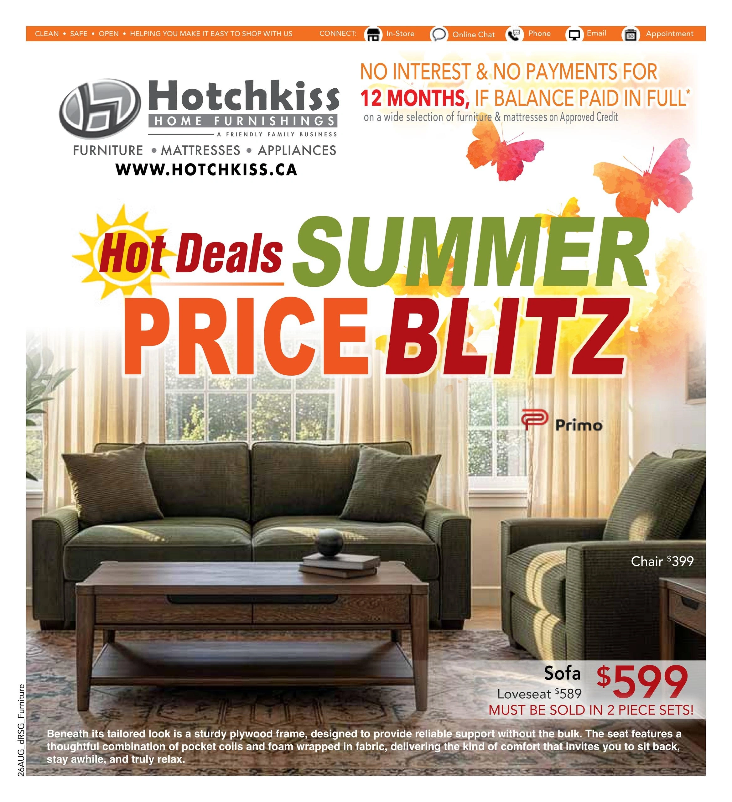 Hotchkiss Home Furnishings flyer page 1