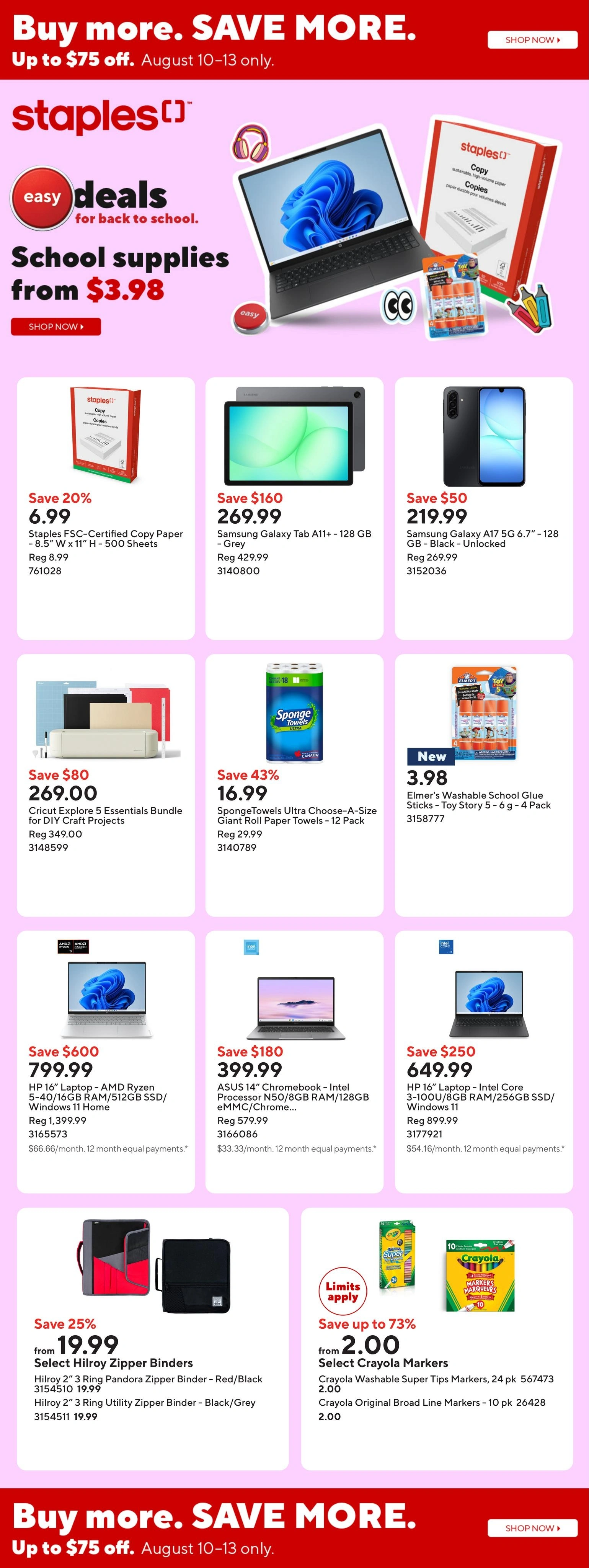 Staples flyer page 1