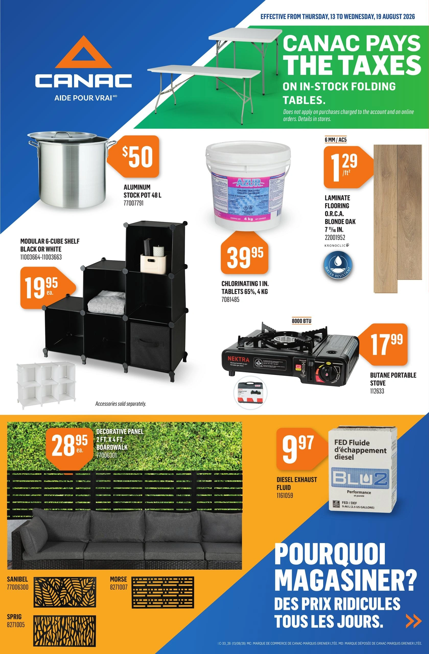 Canac flyer page 1