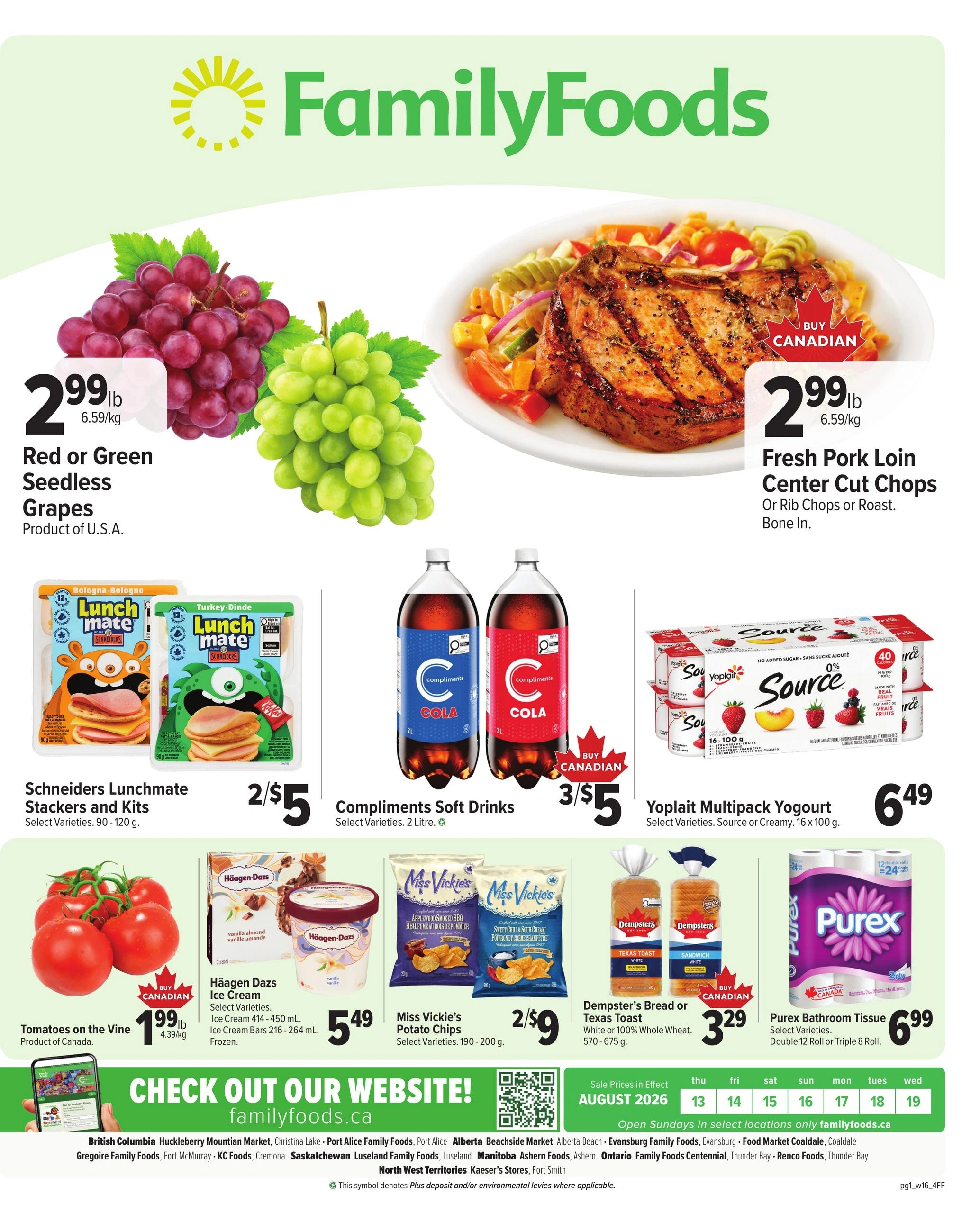 Family Foods flyer page 1