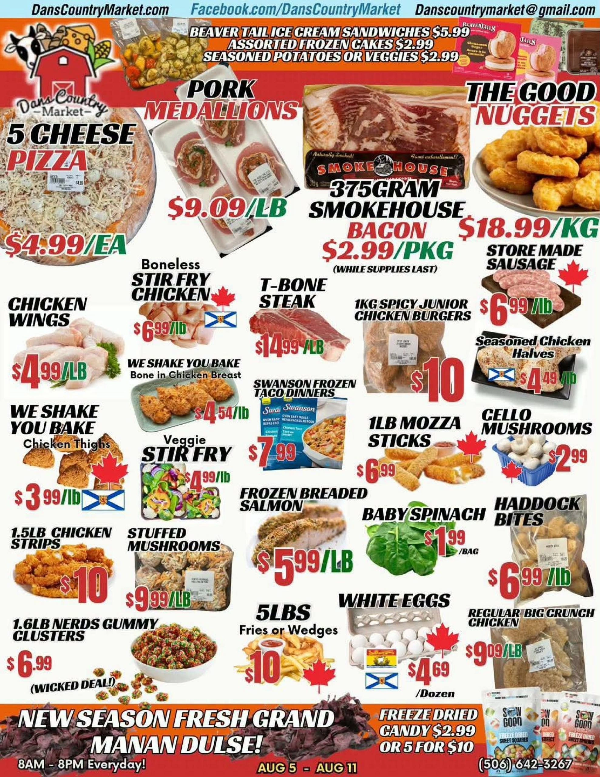 Dan's Country Market flyer page 1