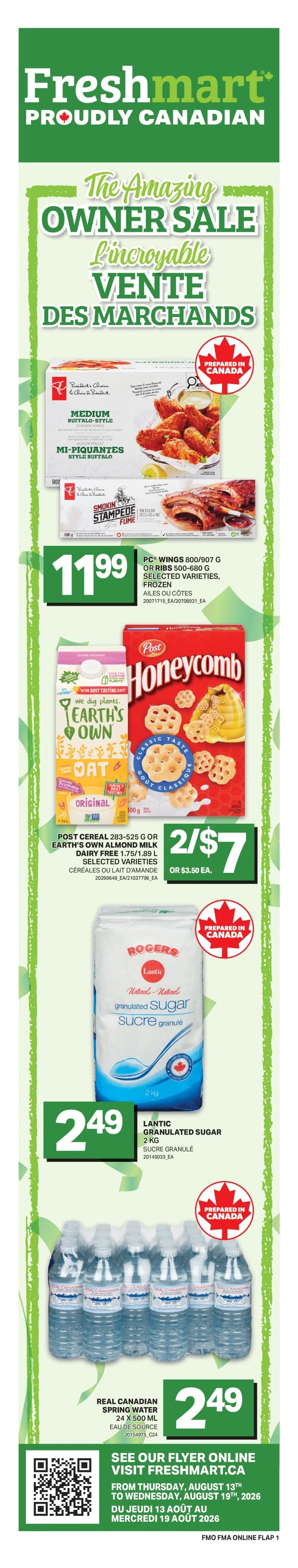 Freshmart flyer page 1