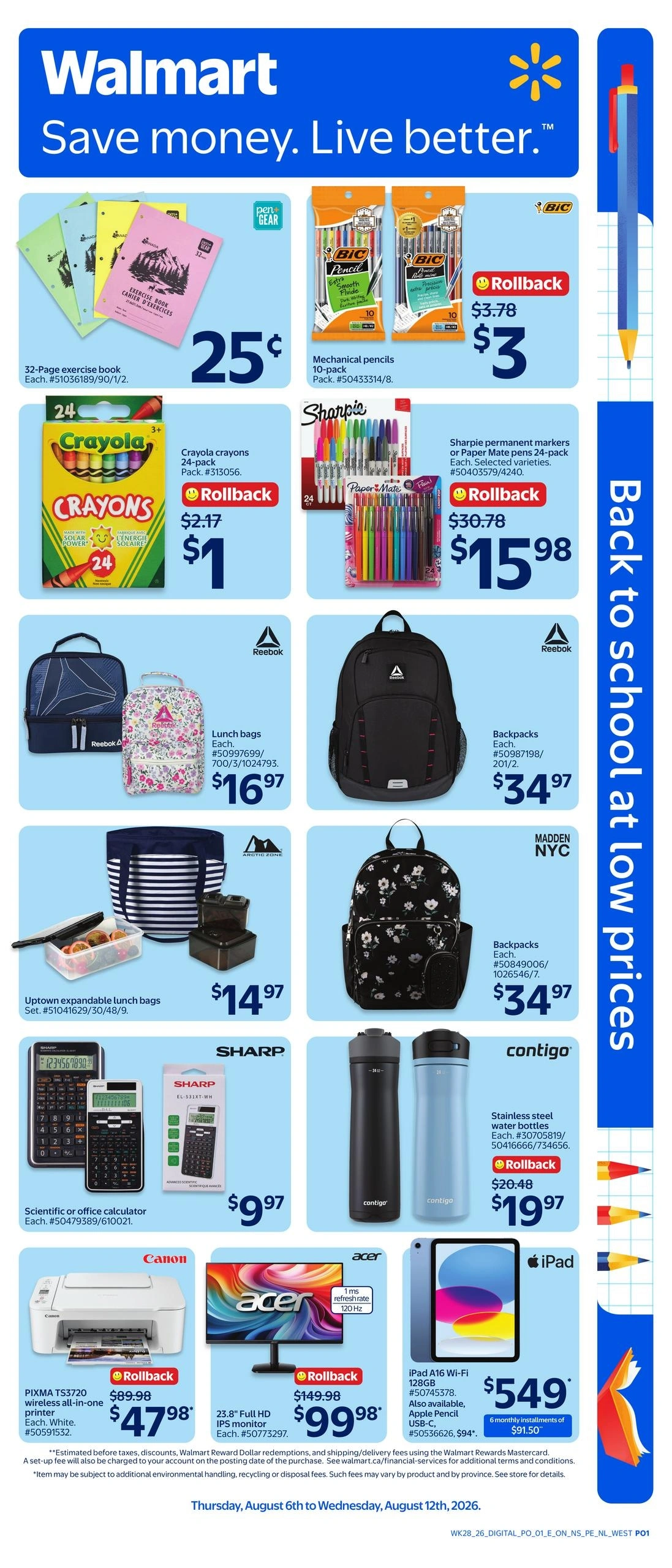 Walmart flyer page 1