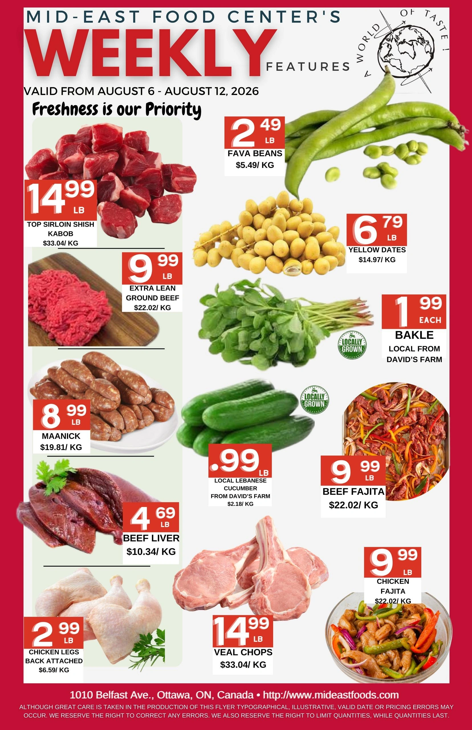 Mid-East Food Centre flyer page 1