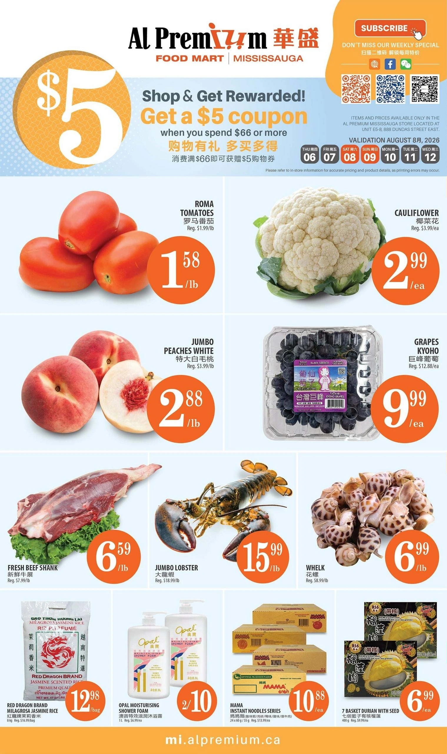 Al Premium Food Mart flyer page 1