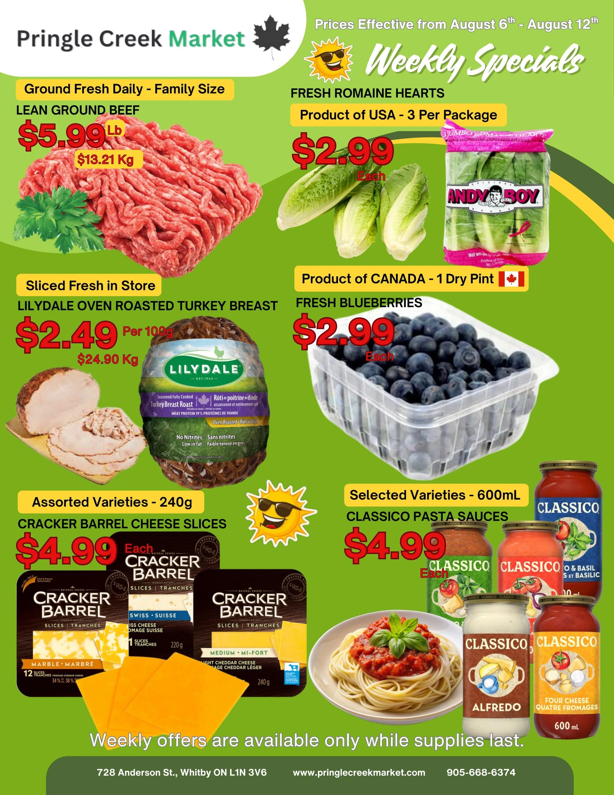 Pringle Creek Market flyer page 1