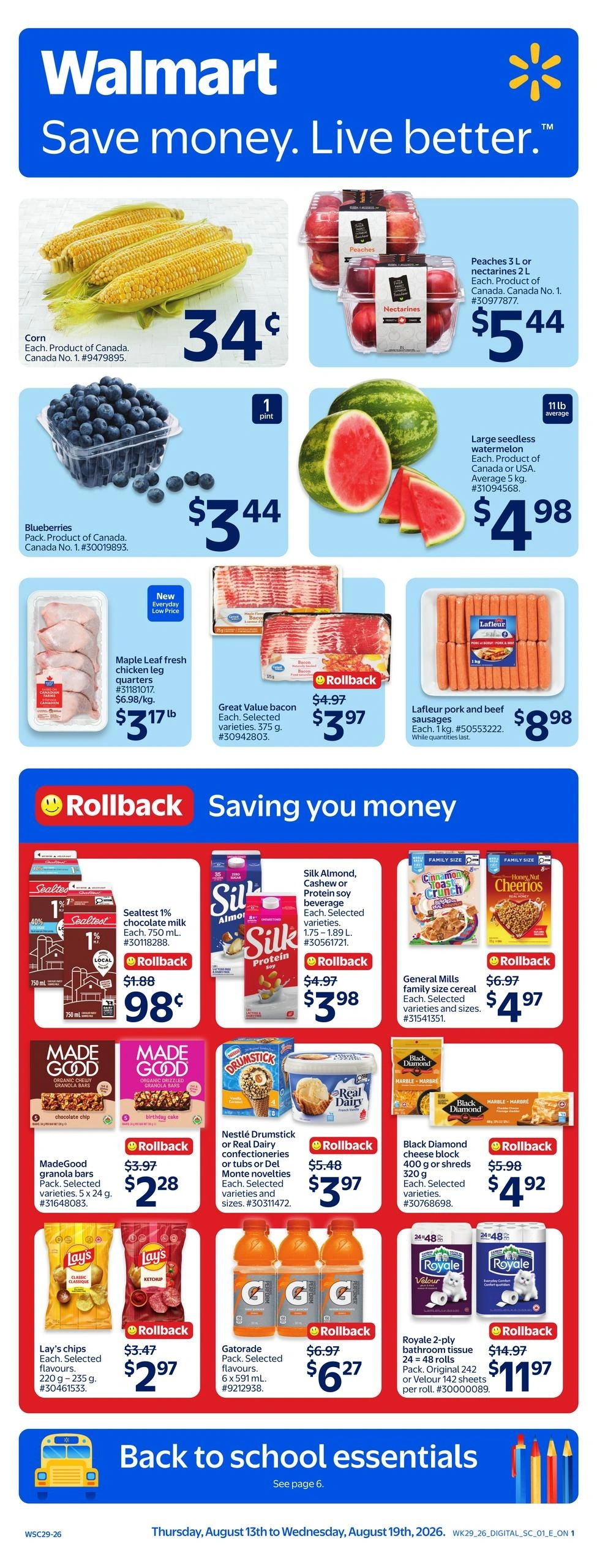 Walmart flyer page 1