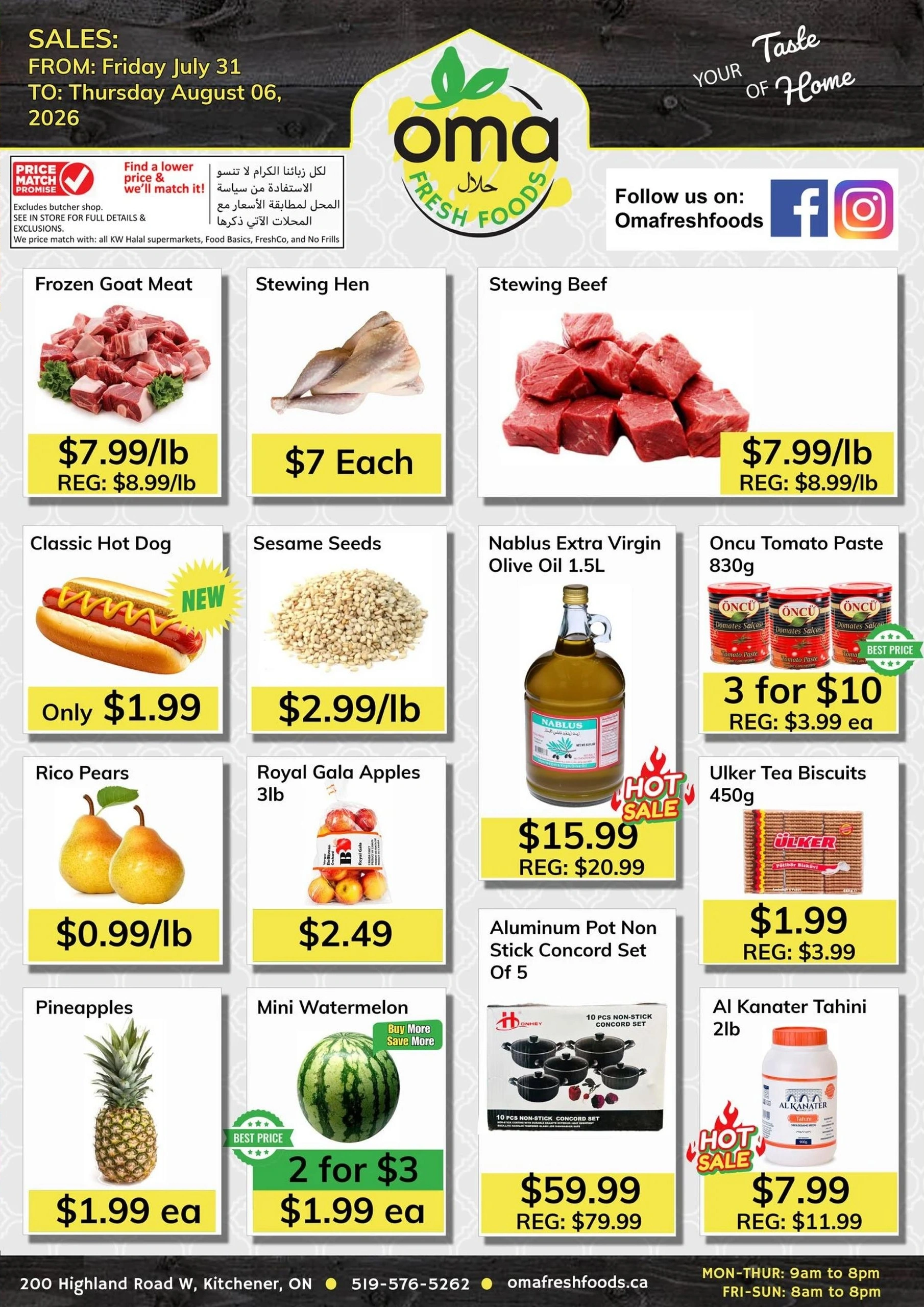Oma Fresh Foods flyer page 8
