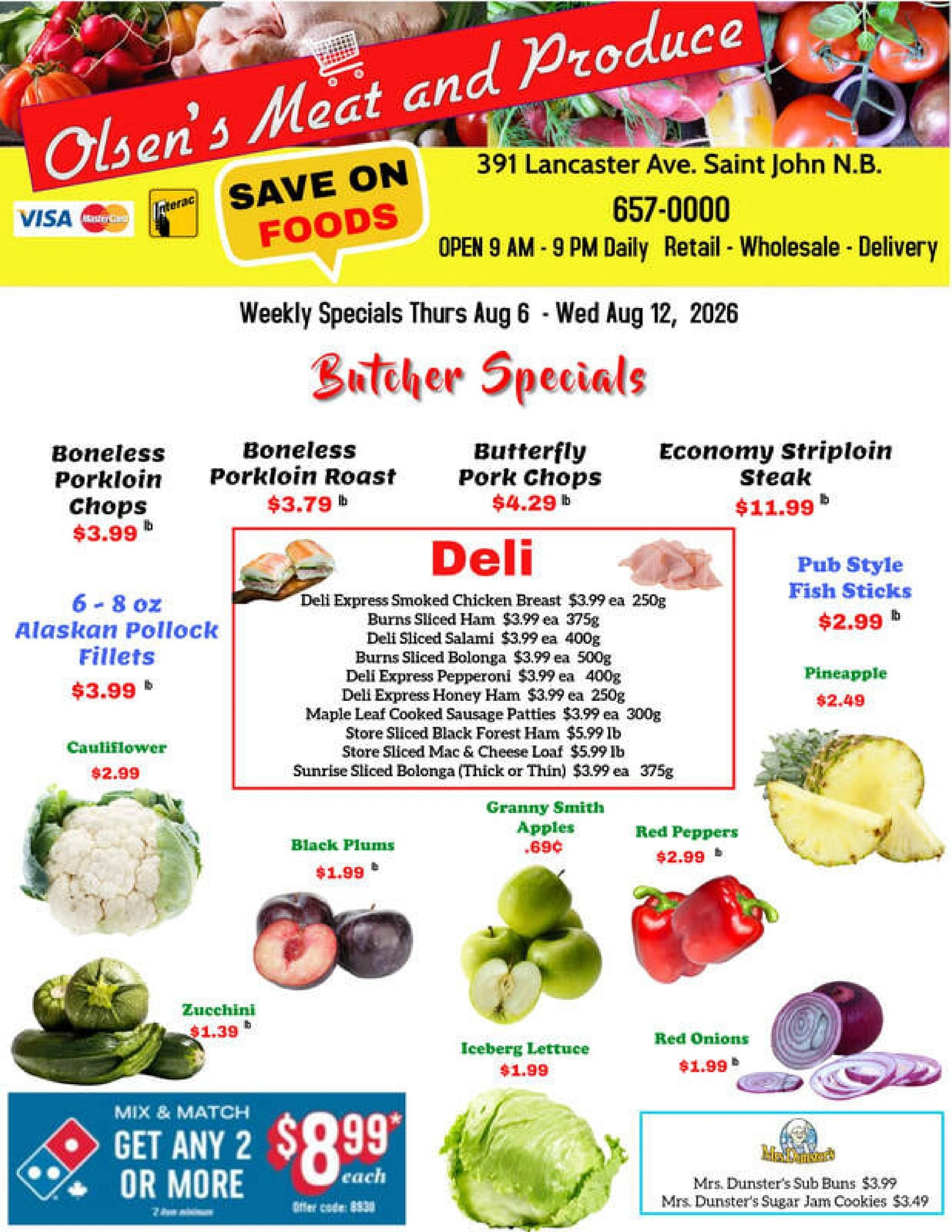 Olsen's Meat and Produce flyer page 1