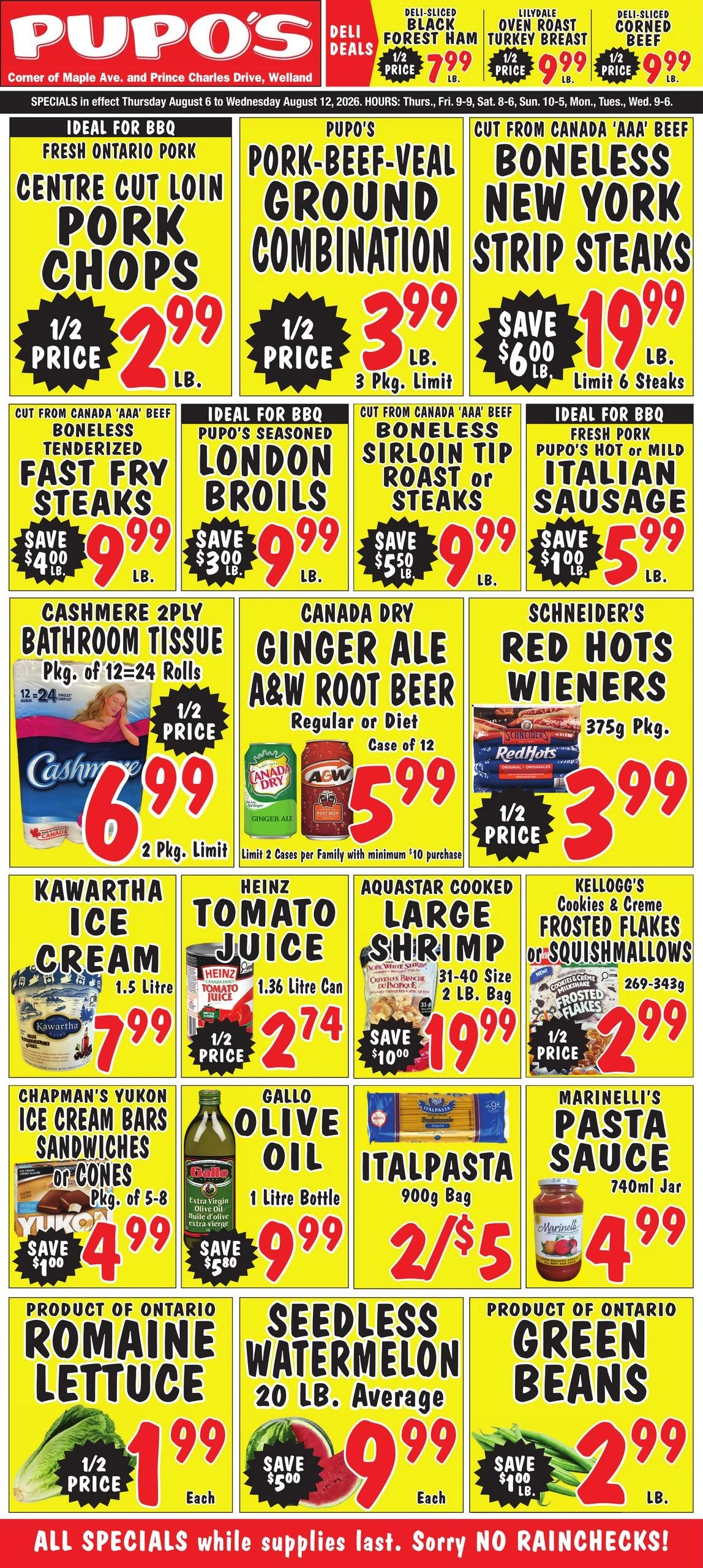 Pupo's Food Market flyer page 1