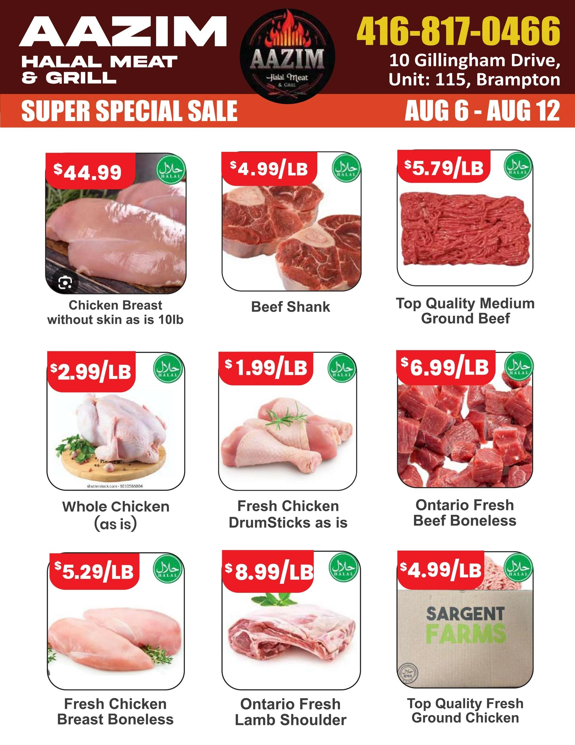 Aazim Meats flyer page 1