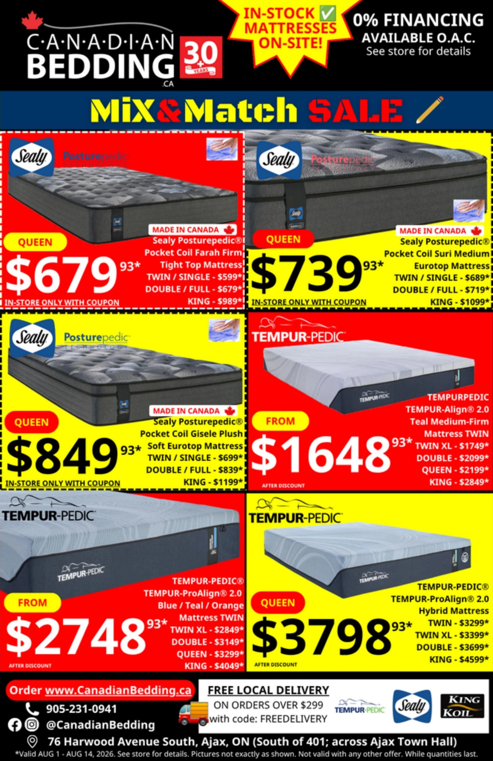 Canadian Bedding Mattresses flyer page 2