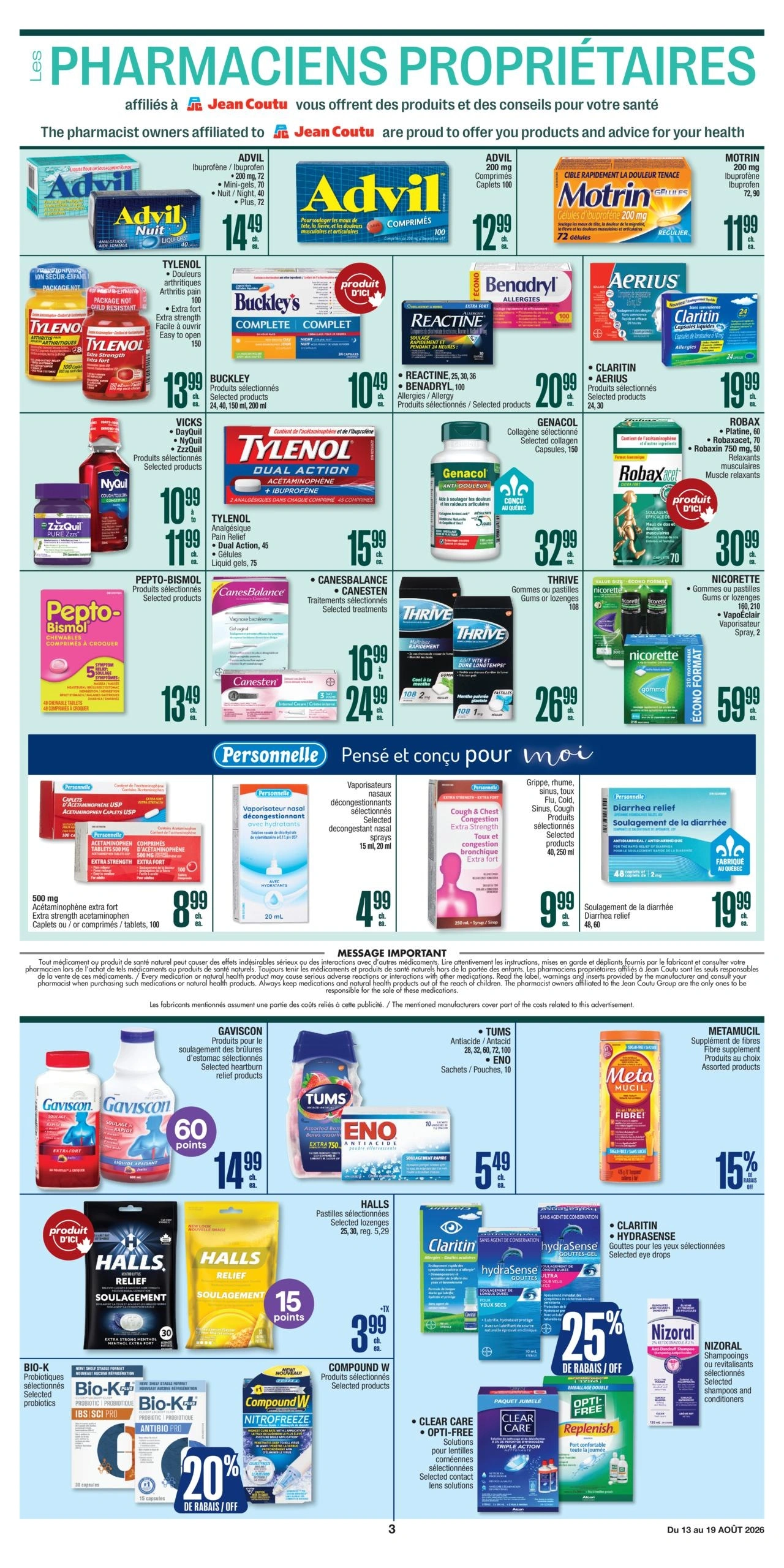 Jean Coutu flyer page 3