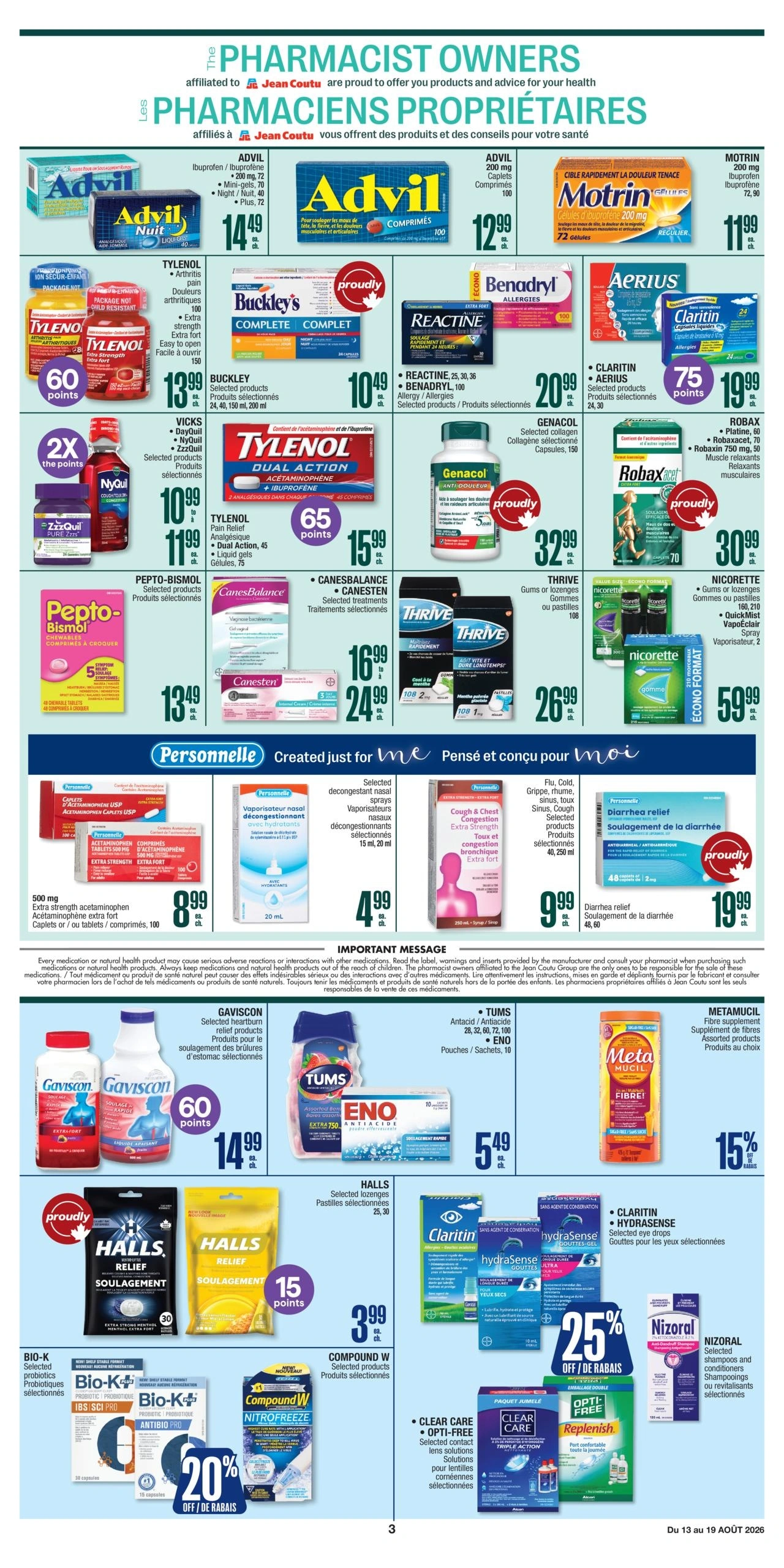 Jean Coutu flyer page 3