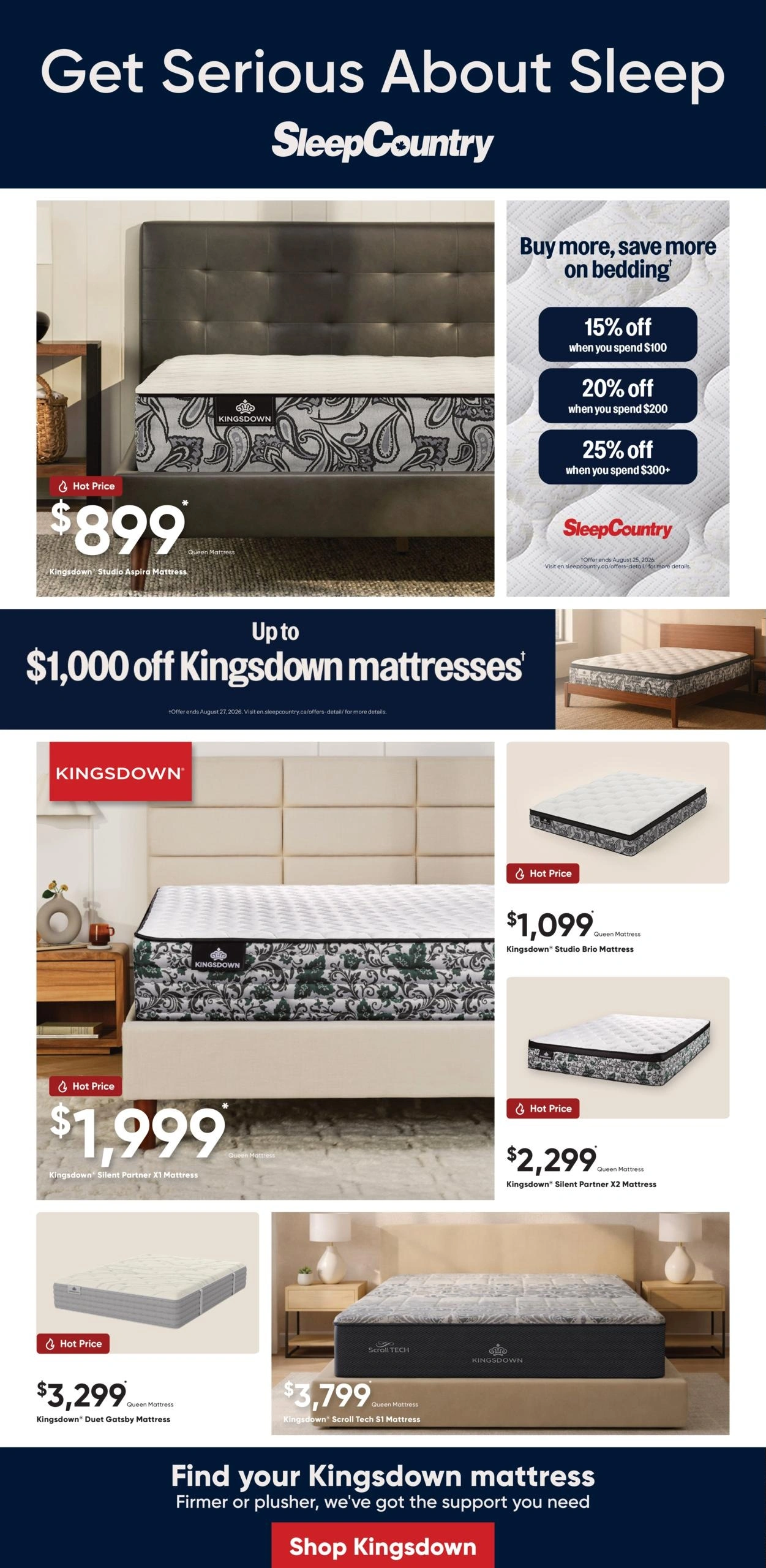 Sleep Country Canada flyer page 1
