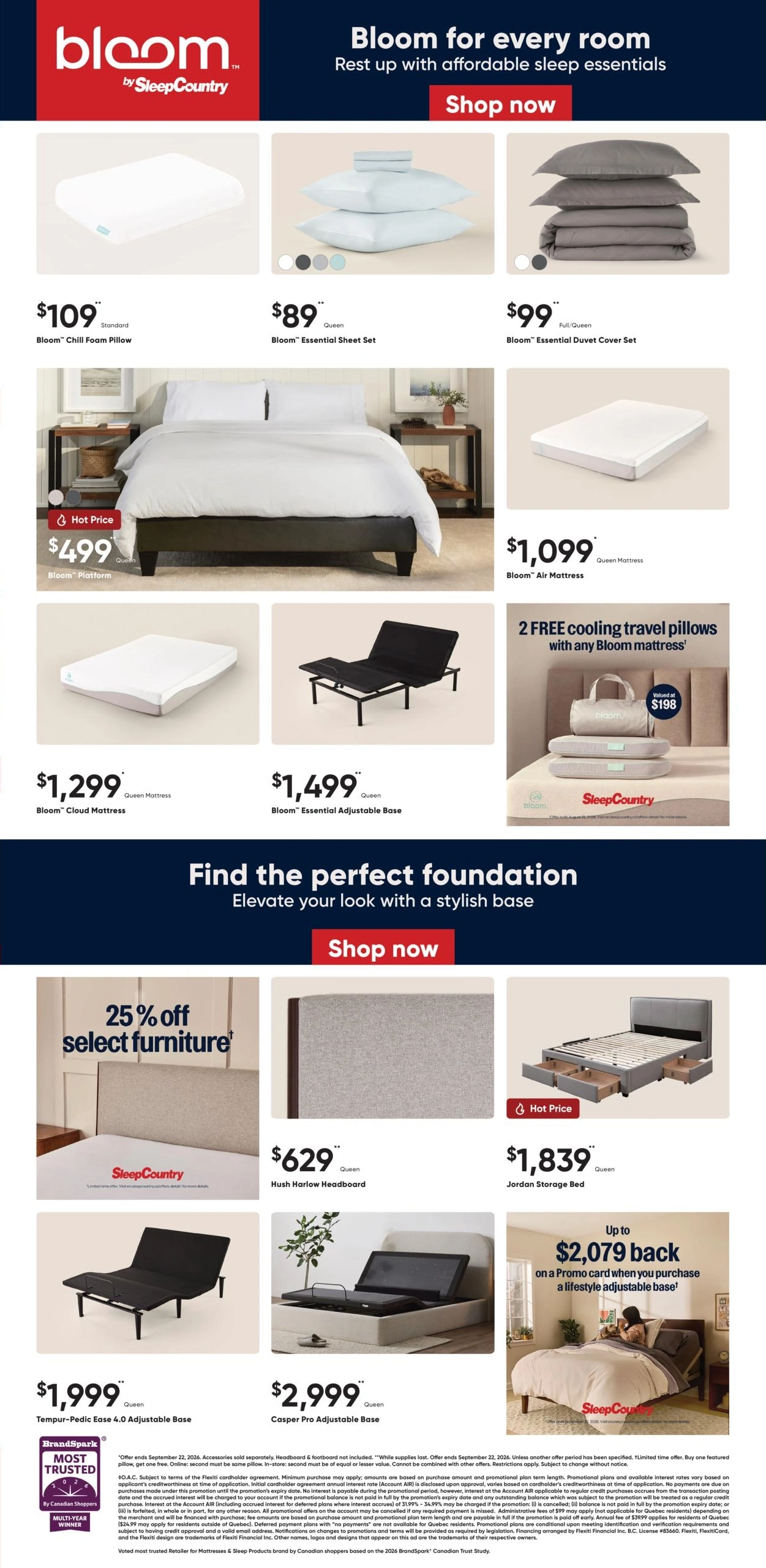 Sleep Country Canada flyer page 4
