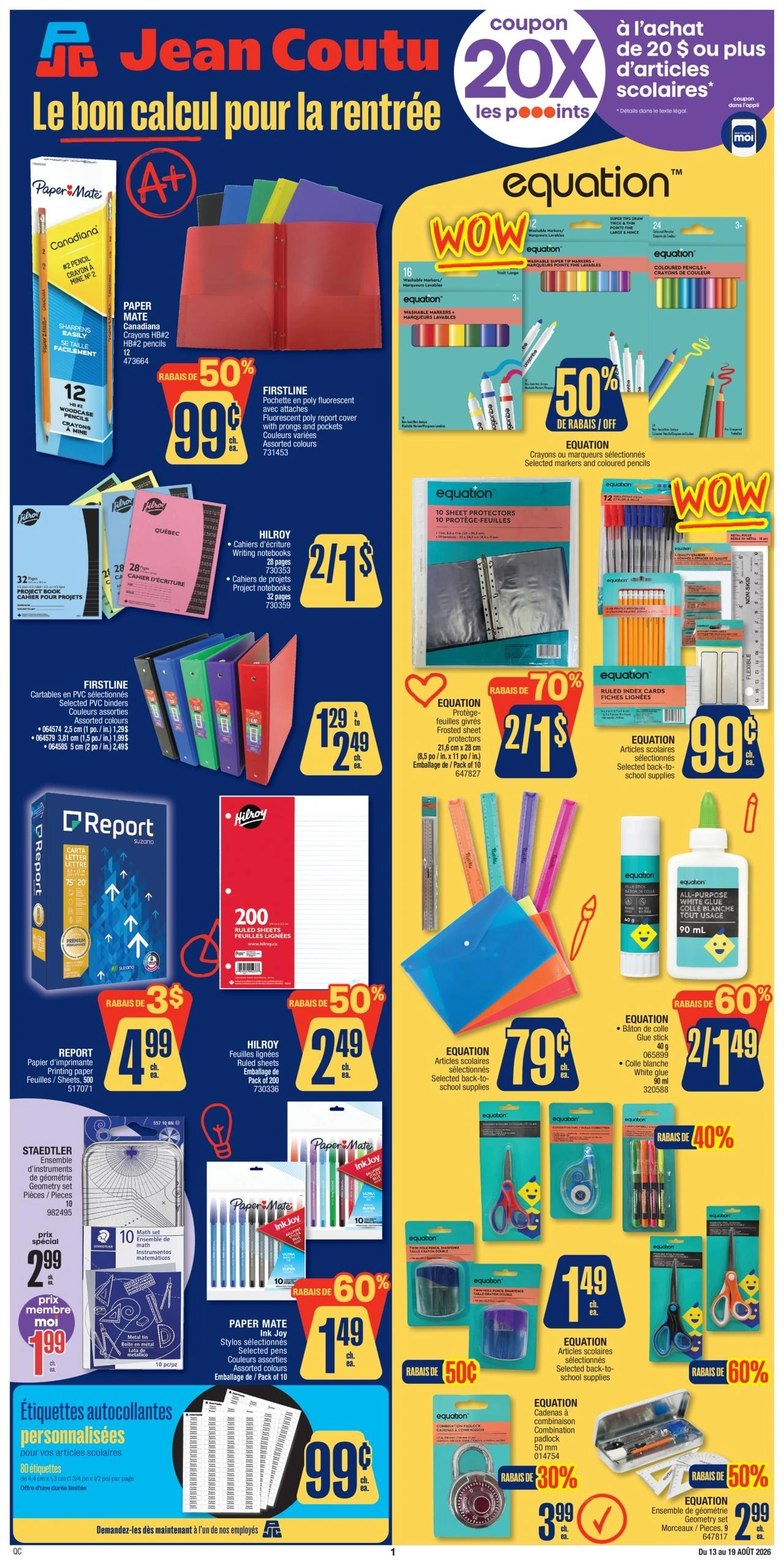 Jean Coutu flyer page 1