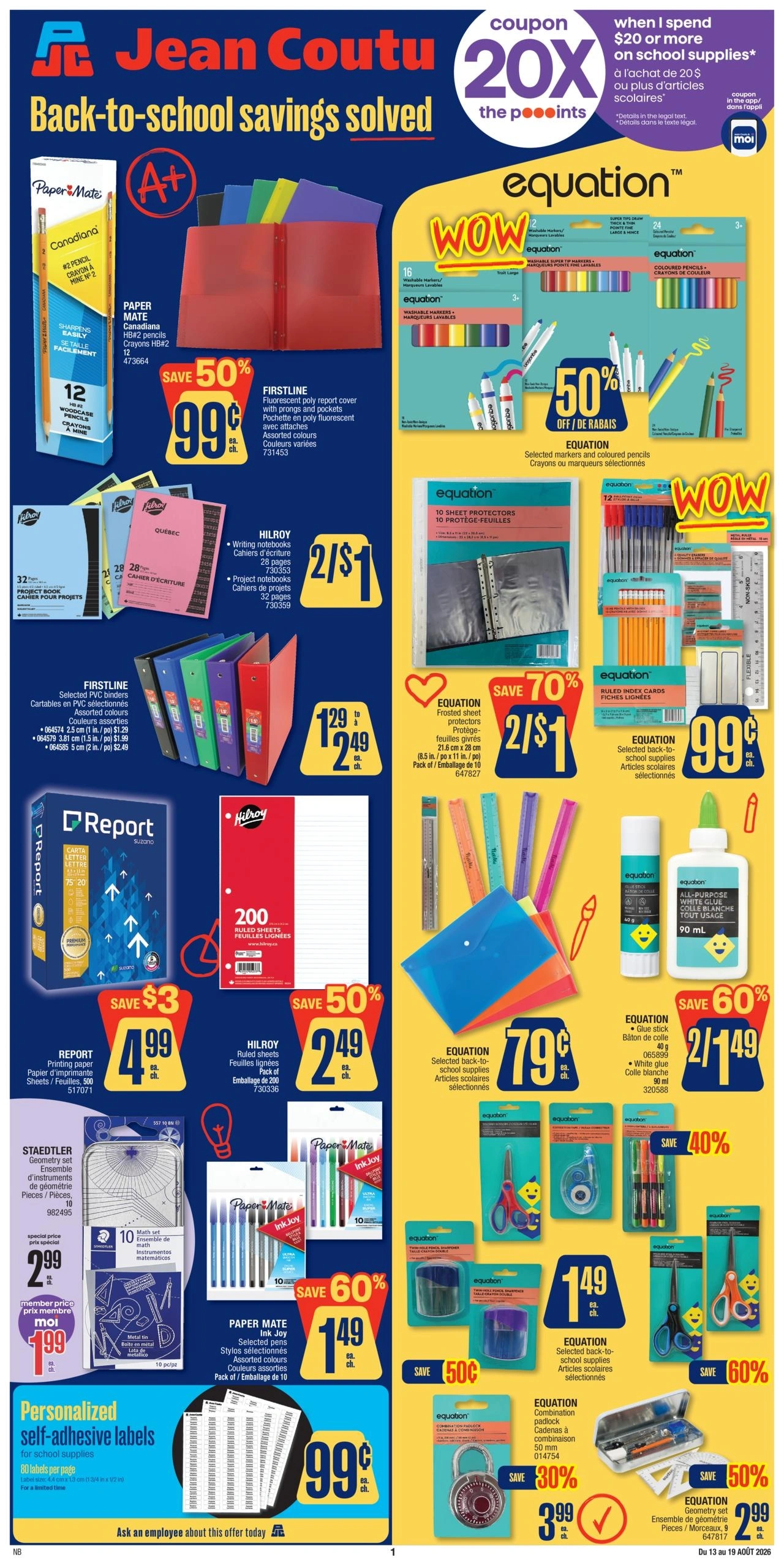 Jean Coutu flyer page 1