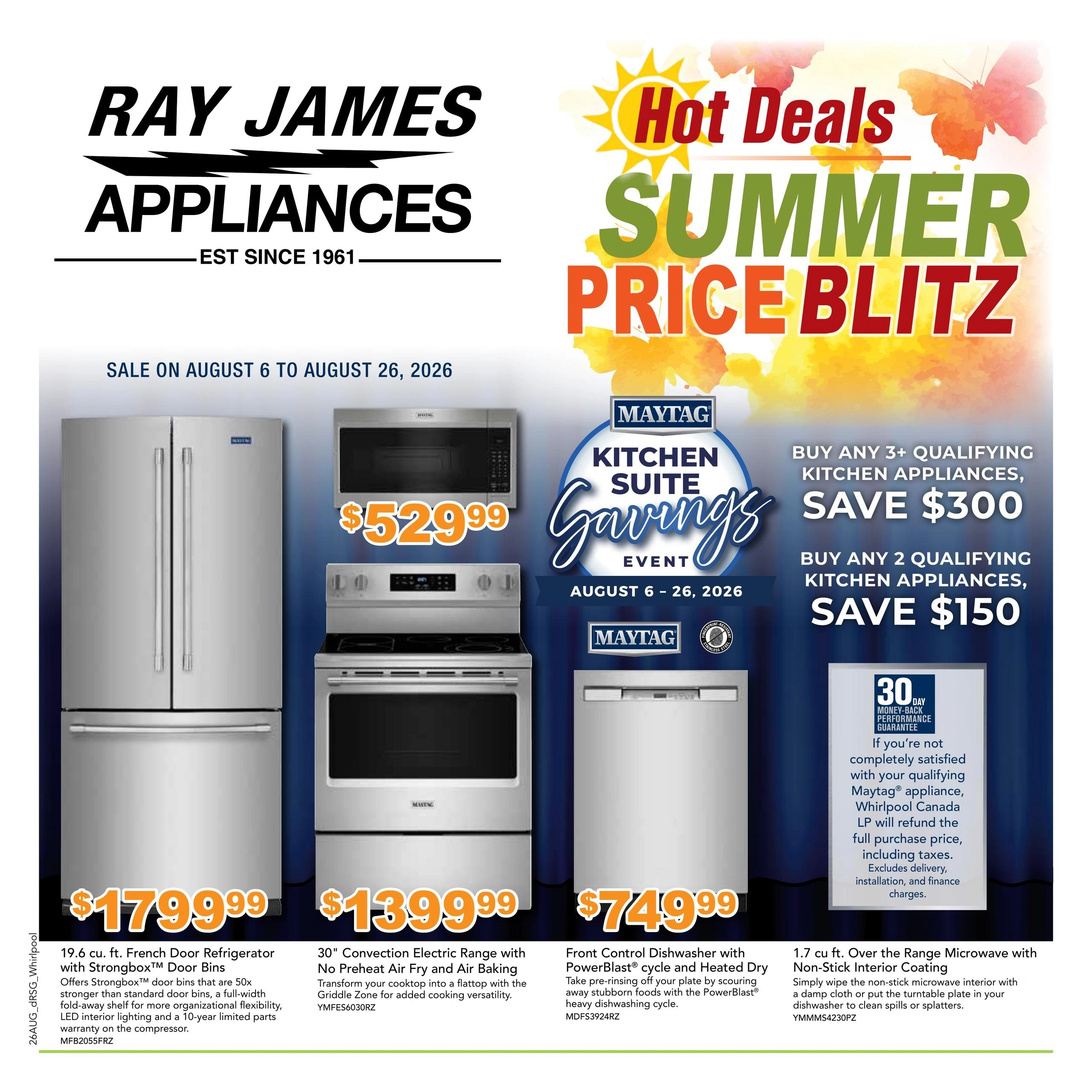 Ray James Appliances flyer page 1