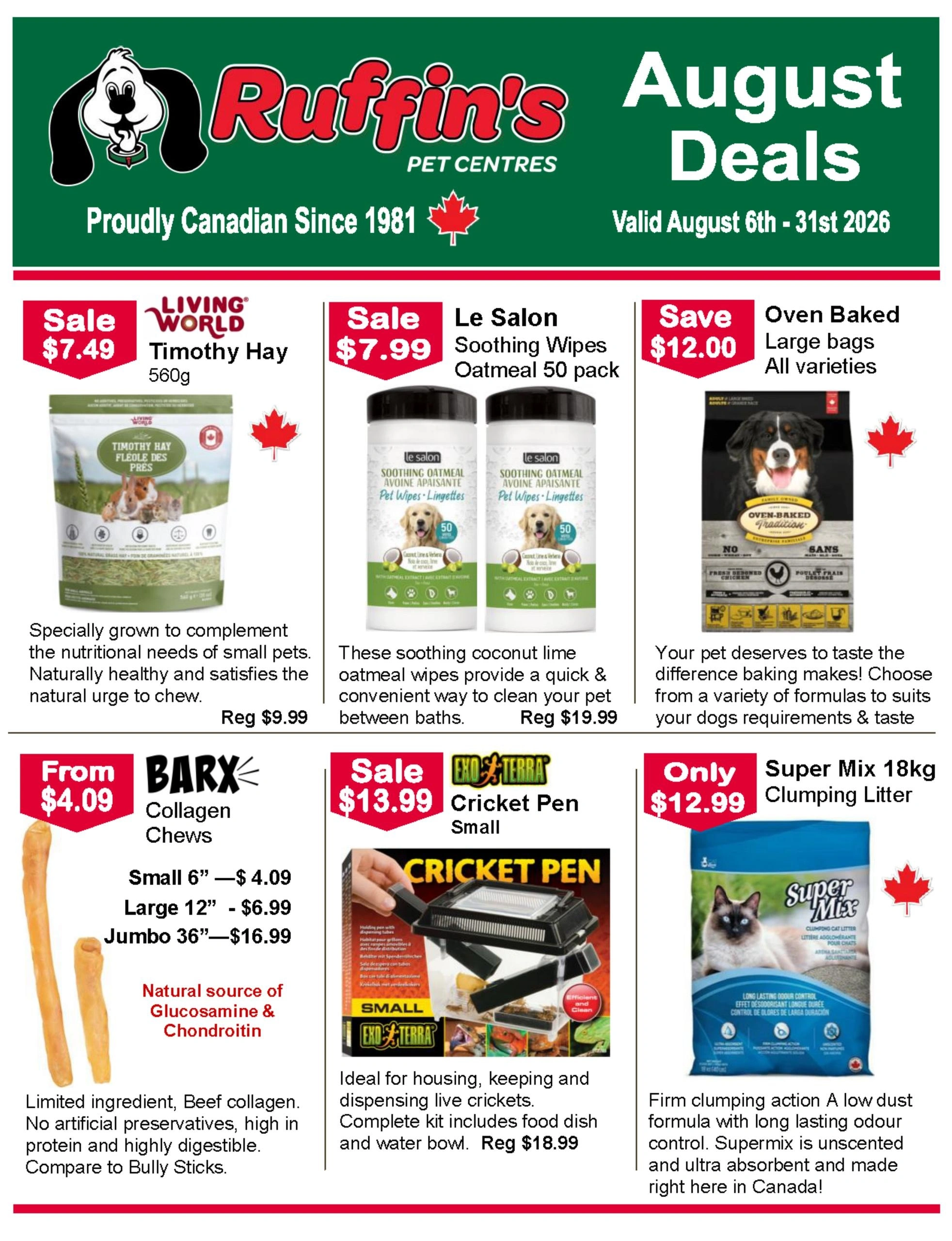 Ruffin's Pet Centres flyer page 1