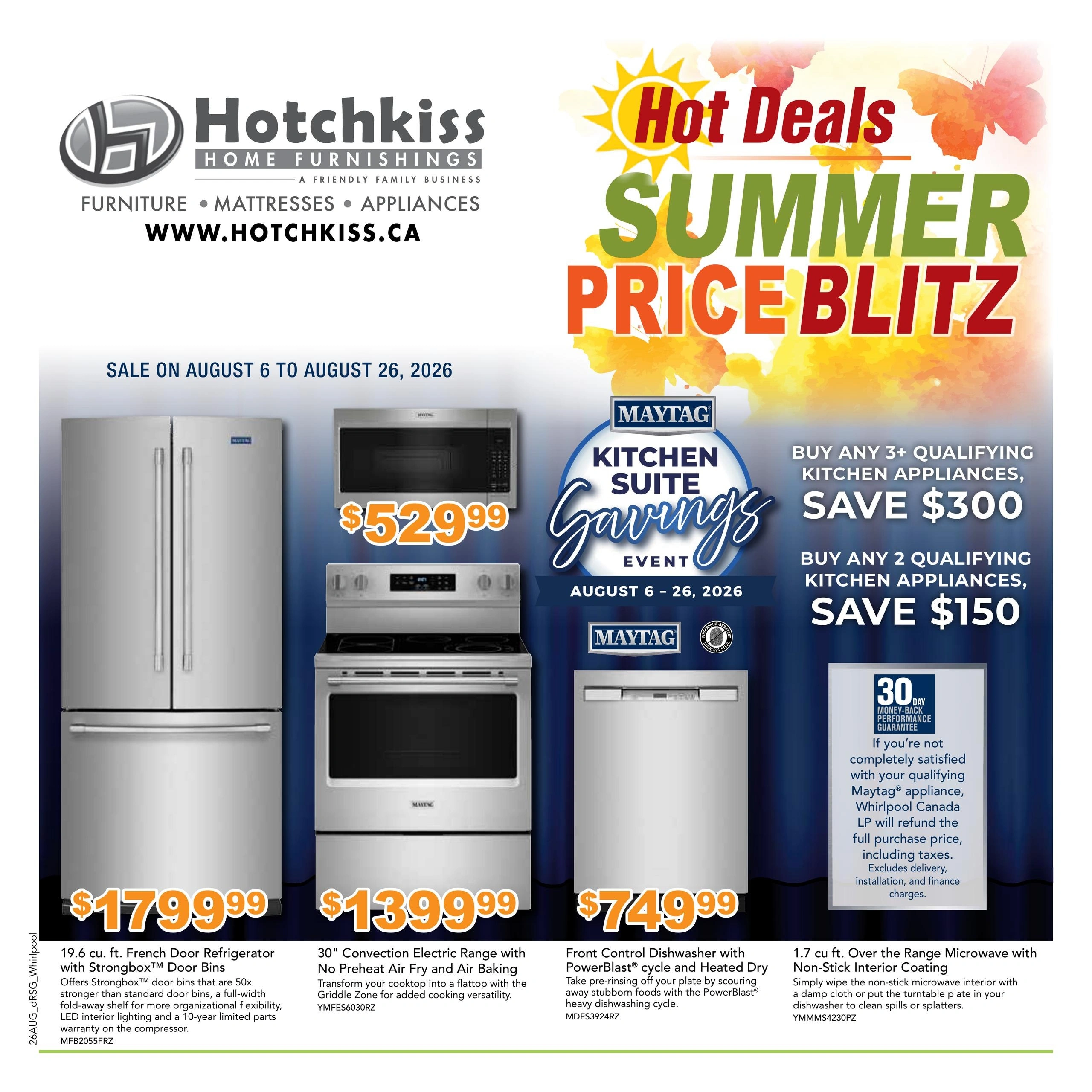 Hotchkiss Home Furnishings flyer page 1