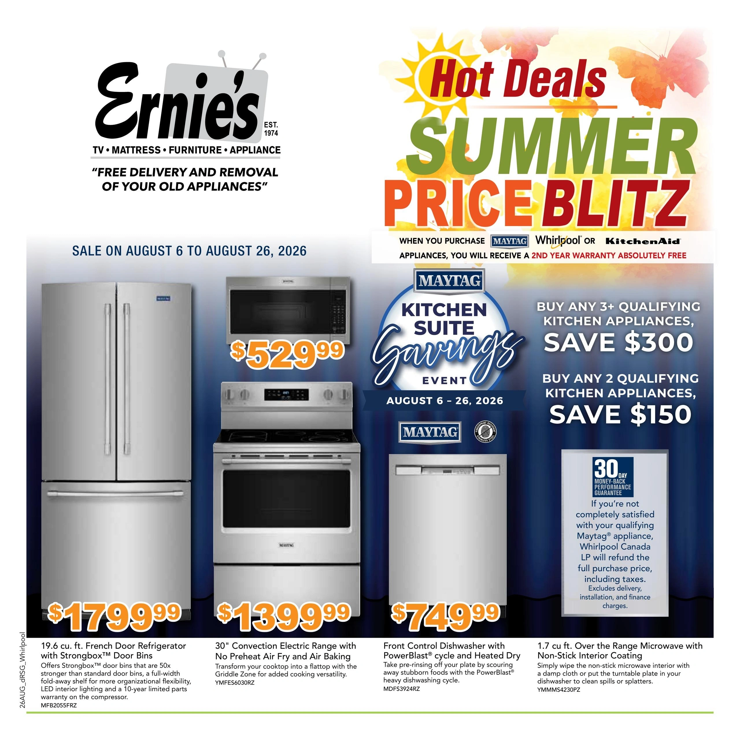 Ernie's TV flyer page 1