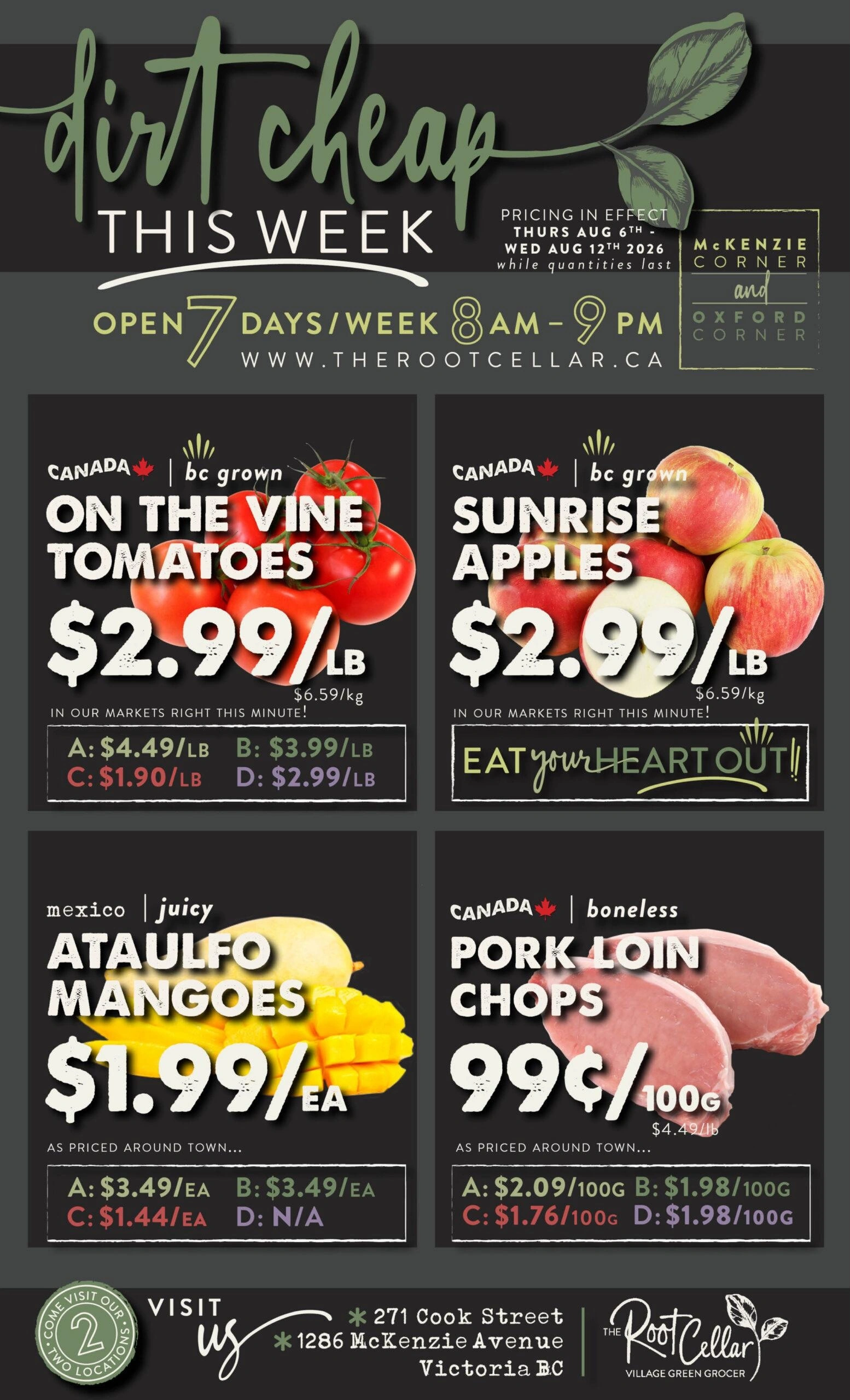 The Root Cellar flyer page 1