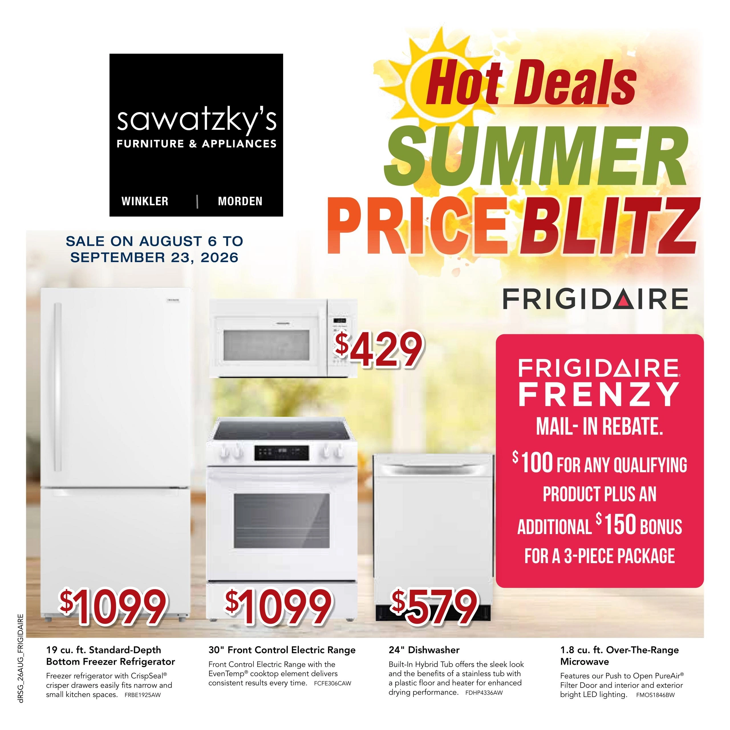 Sawatzky's Furniture & Appliances flyer page 1