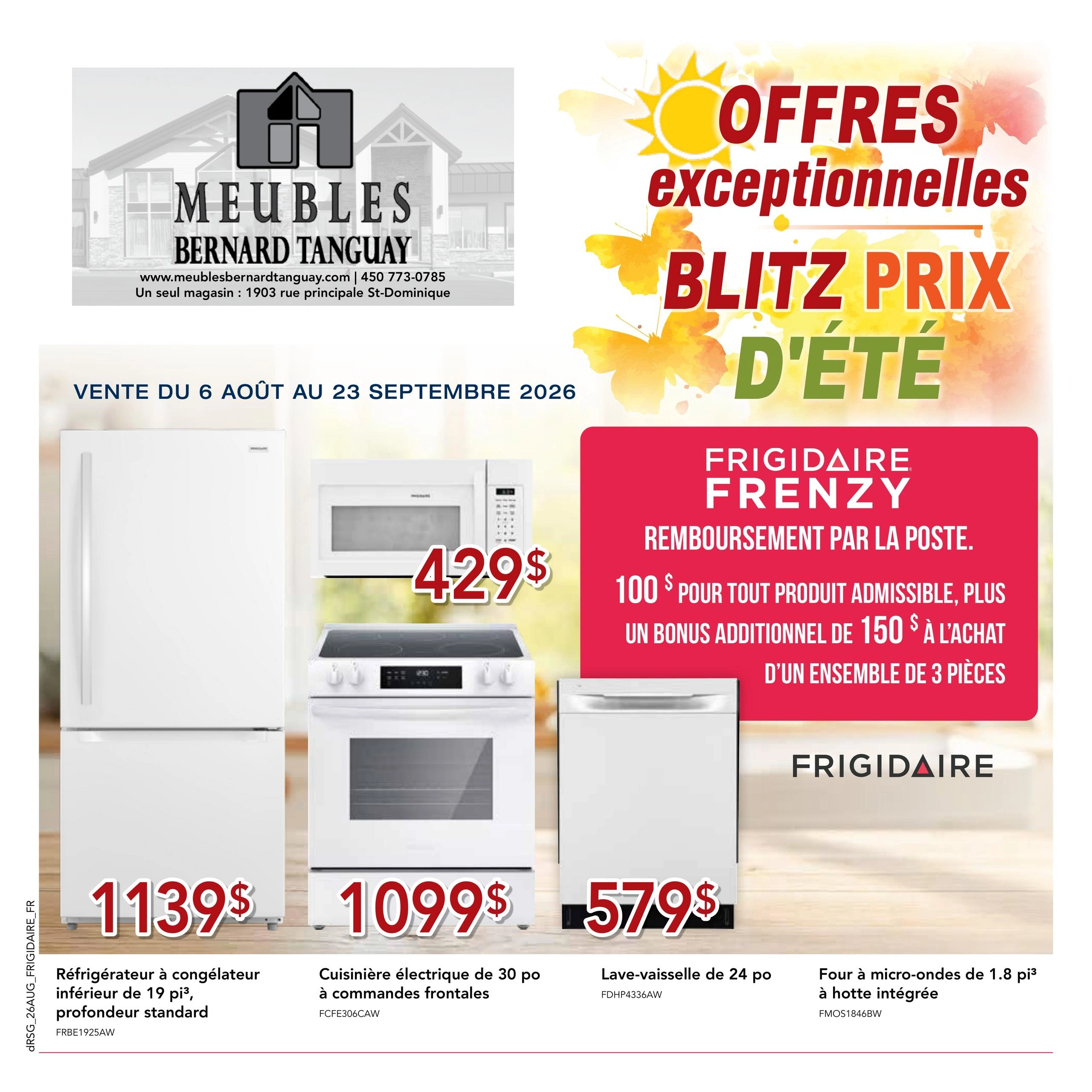Meubles Bernard Tanguay flyer page 1