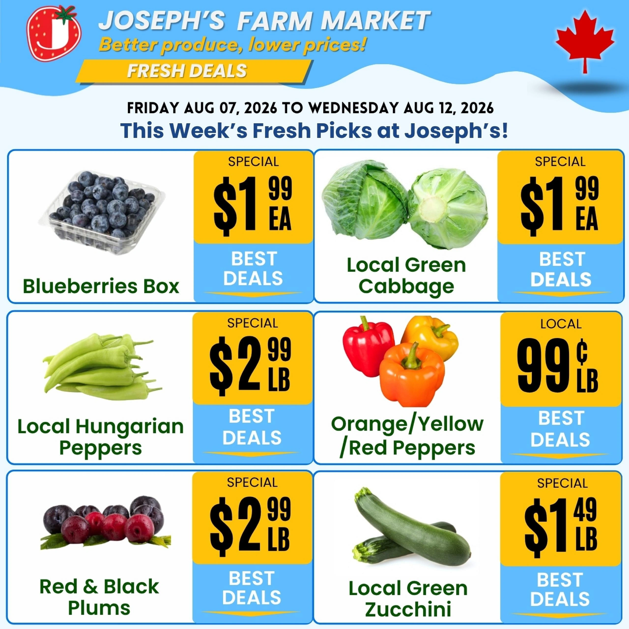Joseph's Farm Market flyer page 1